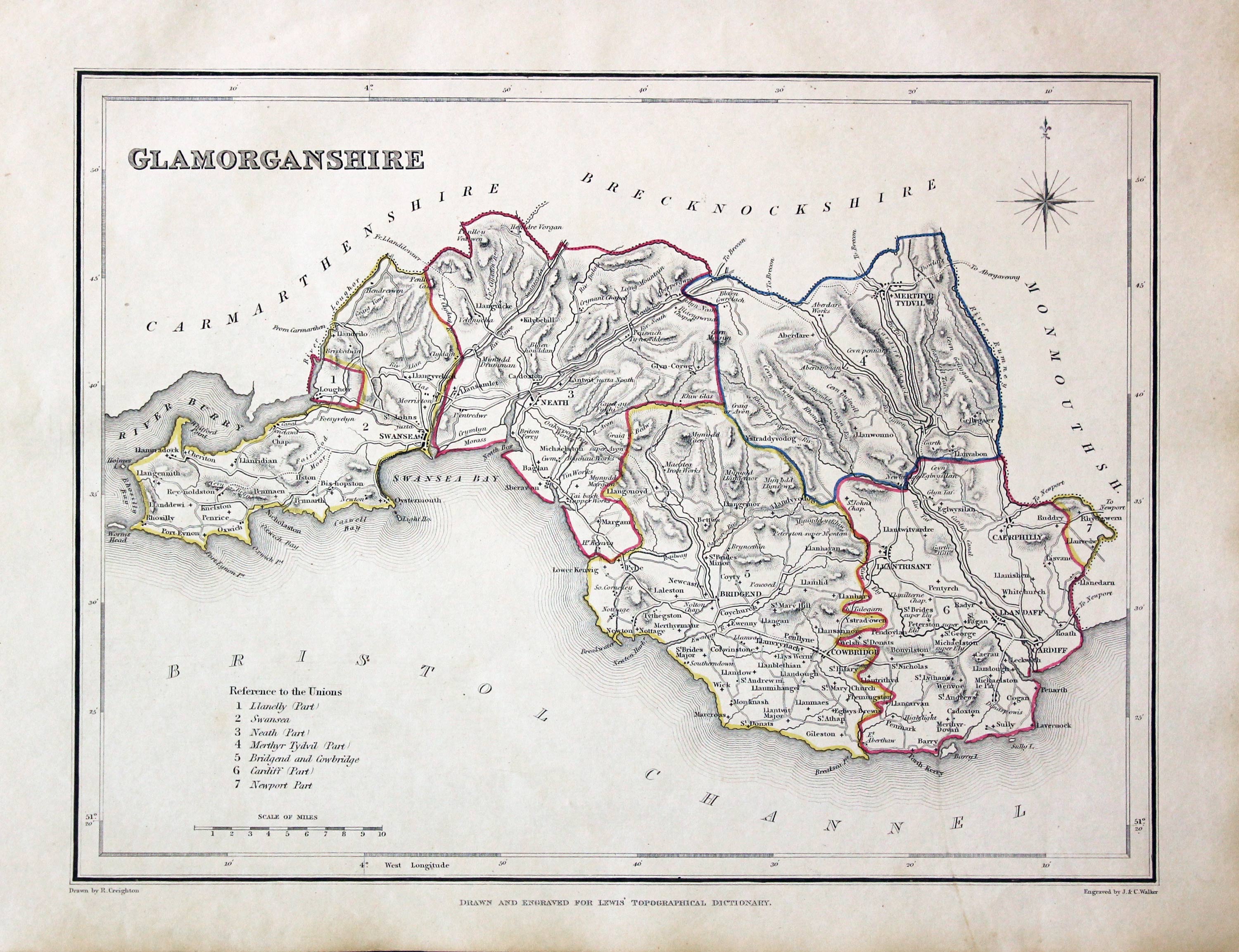 Glamorganshire, Samuel Lewis 1845  Glamorganshire, Samuel Lewis 1845