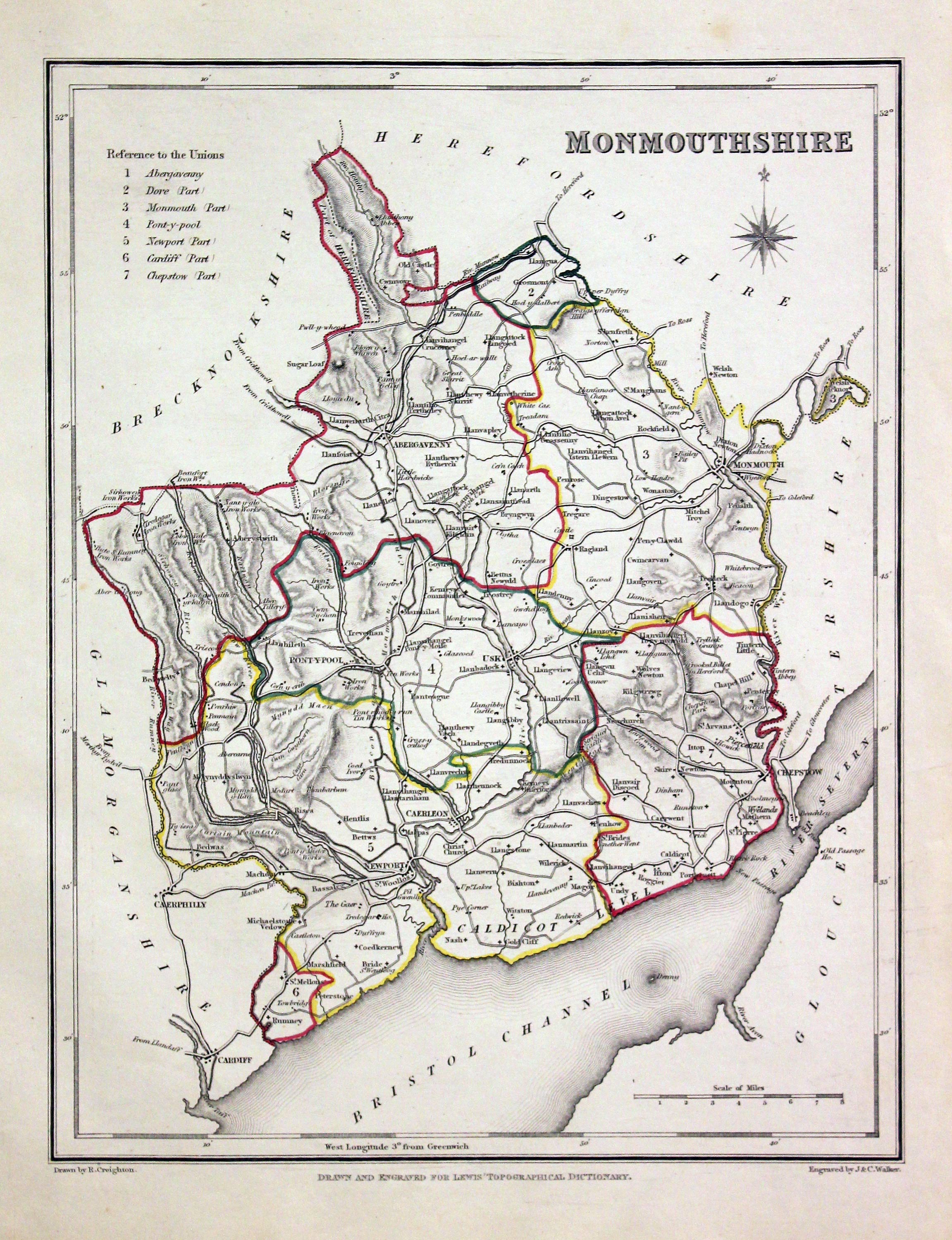 Monmouthshire, Samuel Lewis 1845