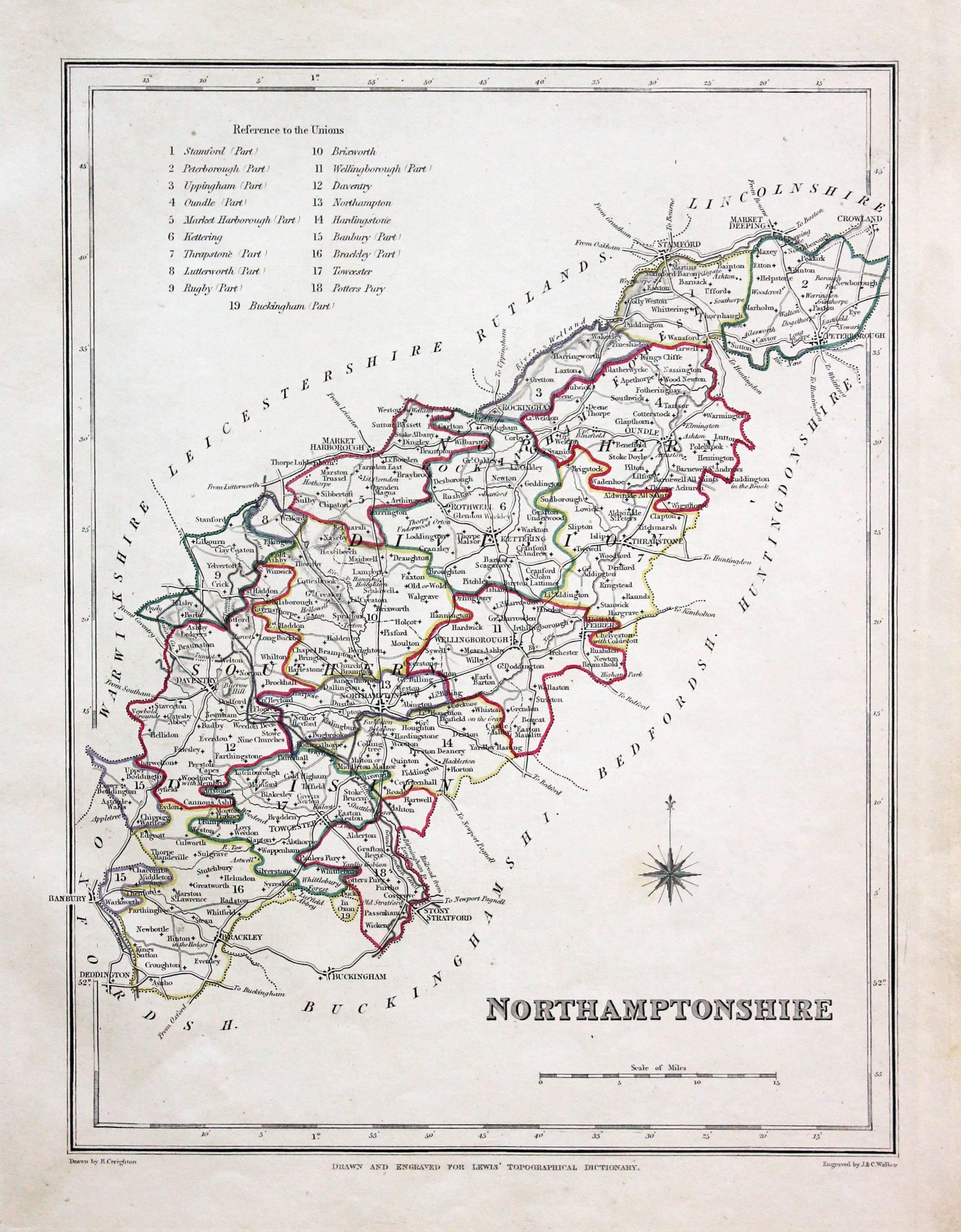 Northamptonshire, Samuel Lewis 1845  Northamptonshire, Samuel Lewis 1845