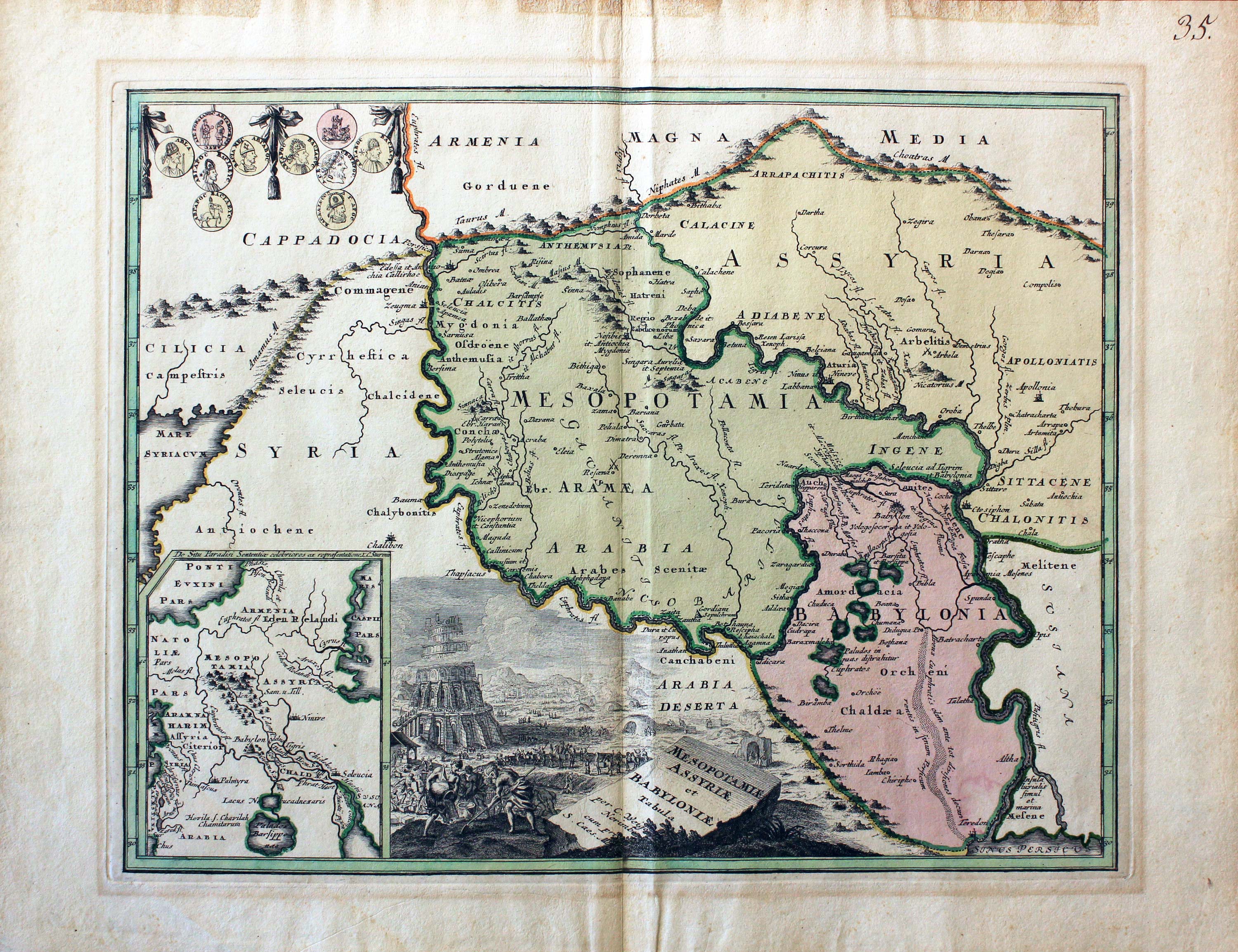 Mesopotania, Christoph Weigel, 1720   Mesopotania, Christoph Weigel, 1720