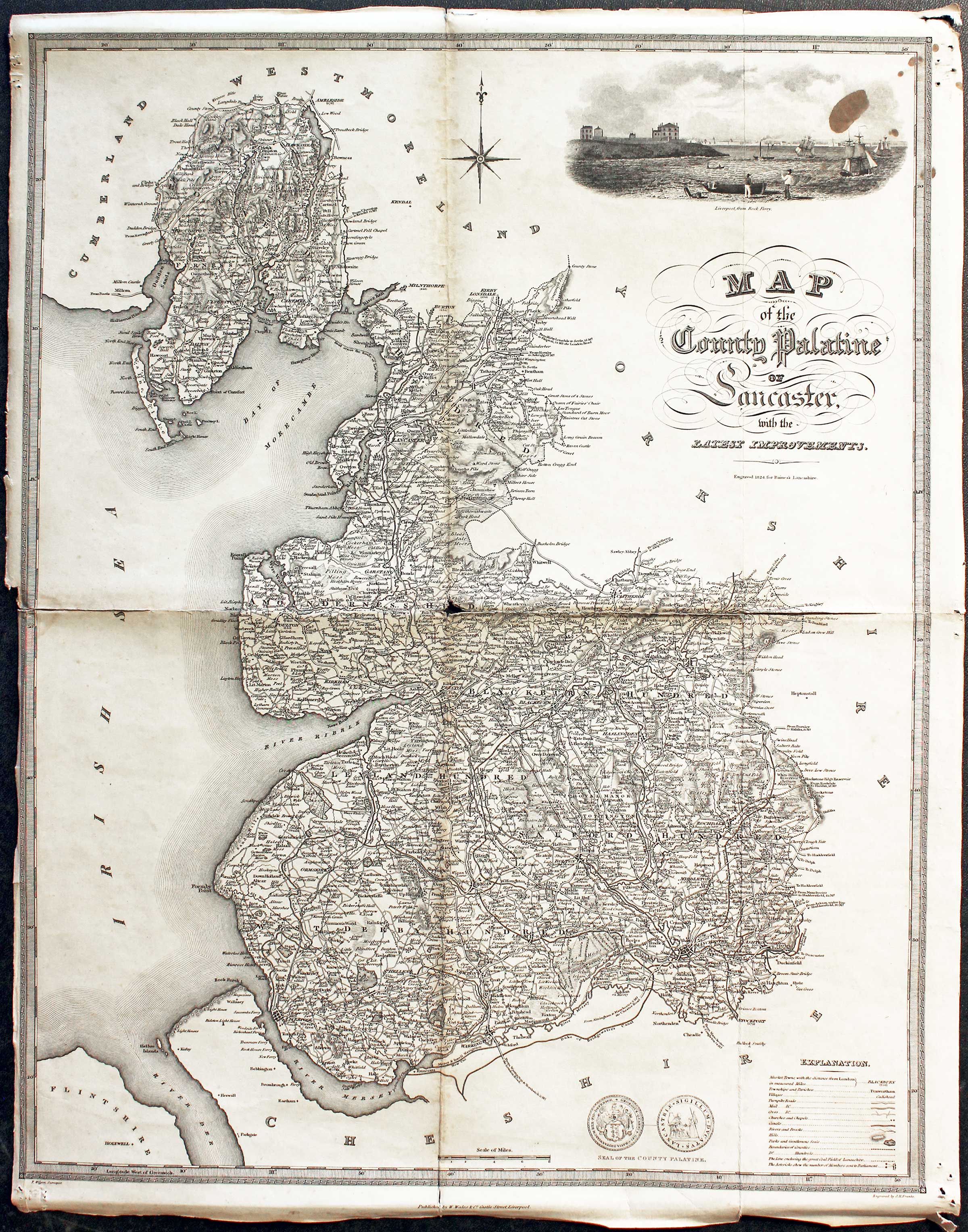 Lancashire William Wales & Son c.1824  Lancashire William Wales & Son c.1824