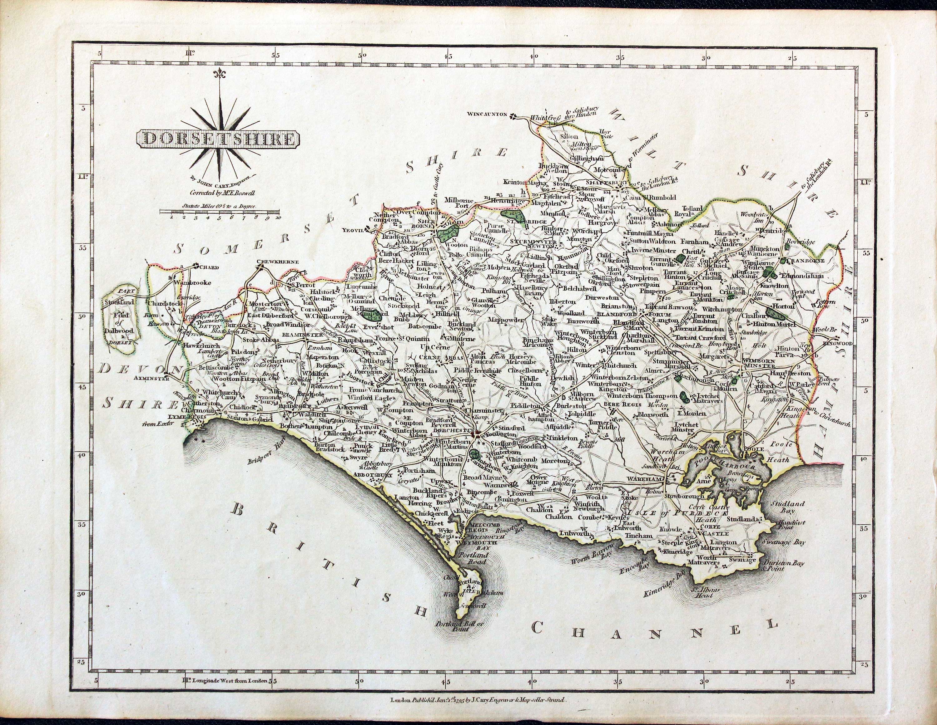 Dorsetshire, John Cary, 1802