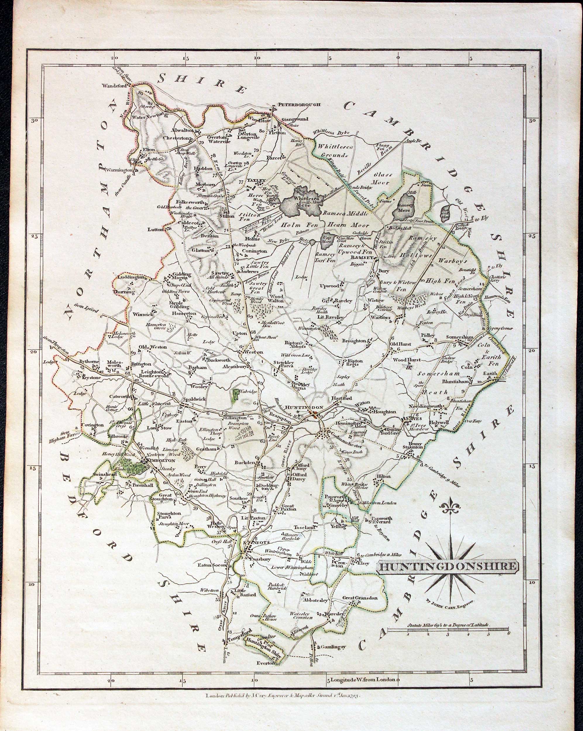Huntingdonshire, John Cary, 1802  Huntingdonshire, John Cary, 1802