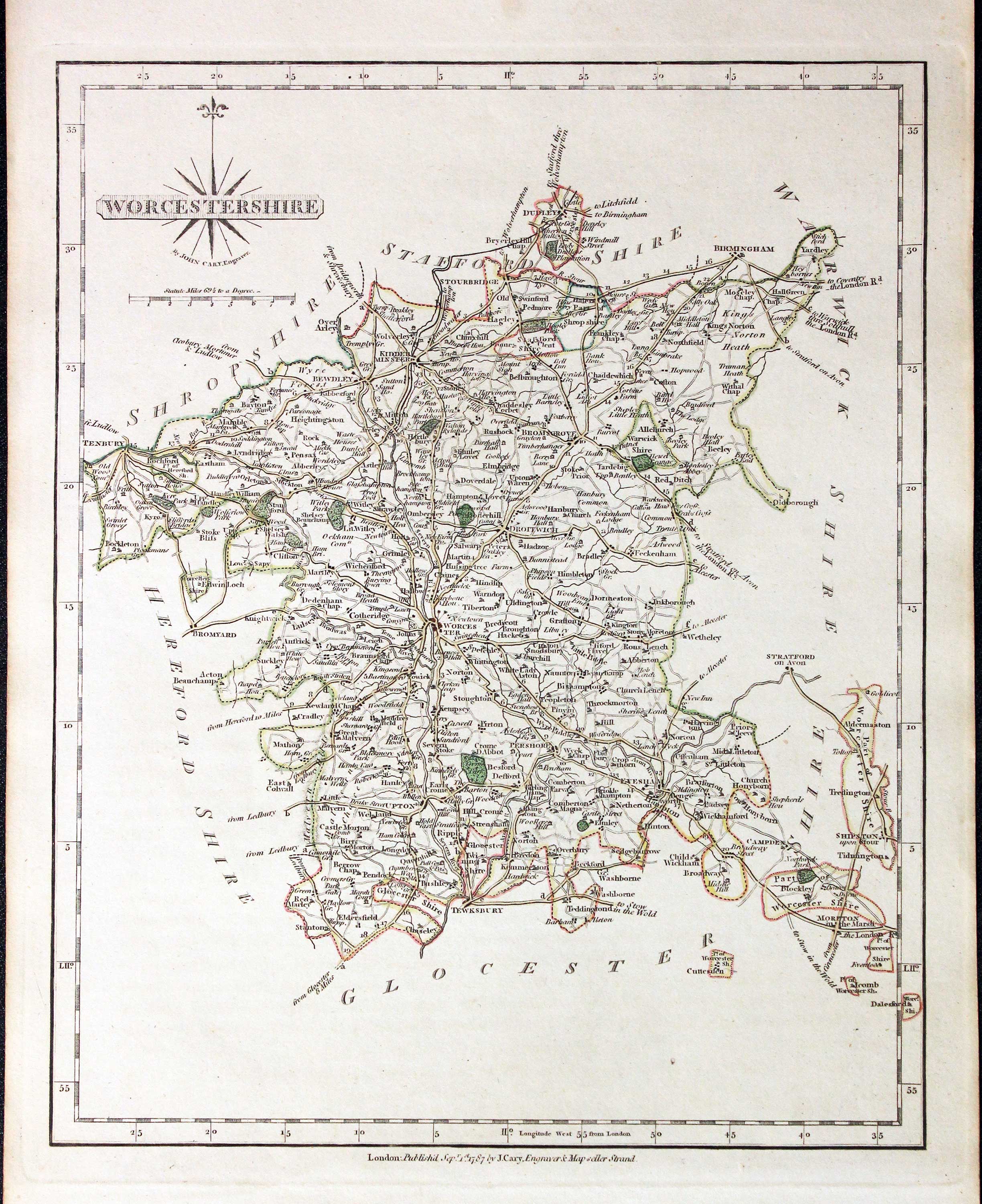 Worcestershire, John Cary, 1802  Worcestershire, John Cary, 1802