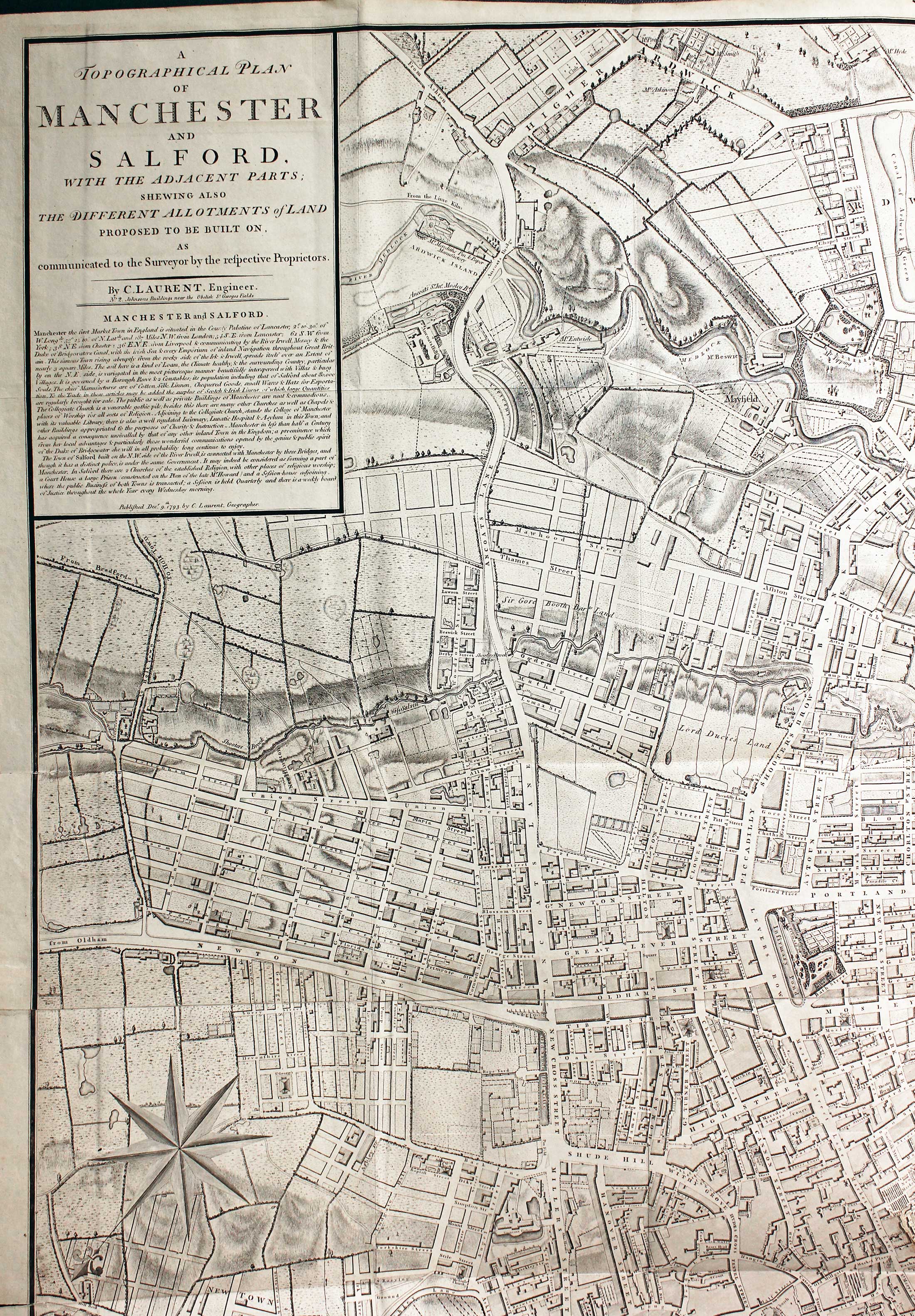 Large scale map of Manchester 1793  Large scale map of Manchester 1793