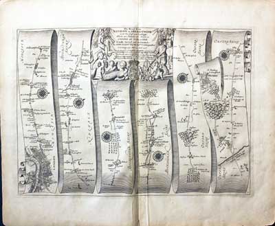 Plate 1 London to Islip by John Ogilby 1675 