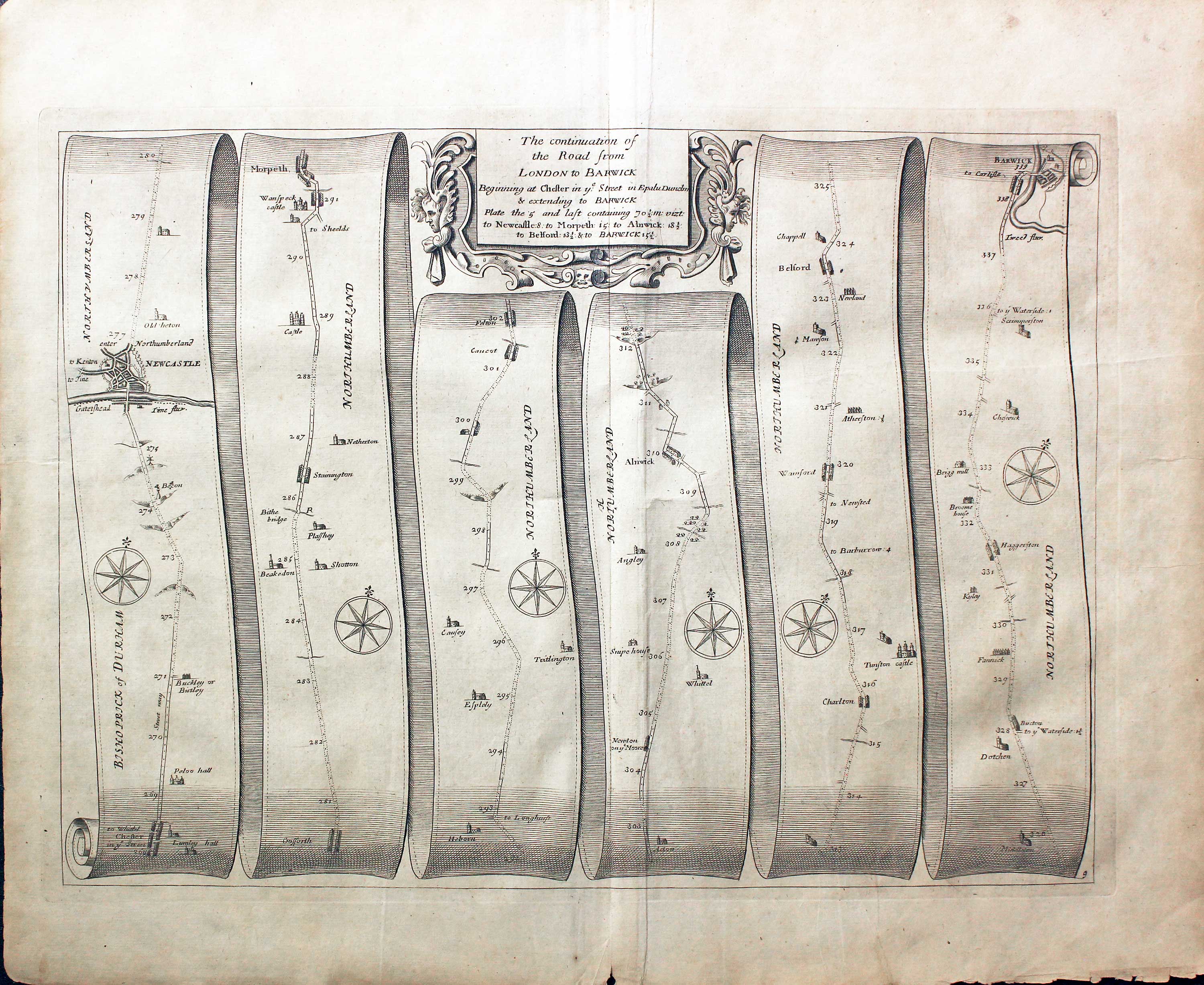 Plate 9 Chester-le-Street to Berwick
