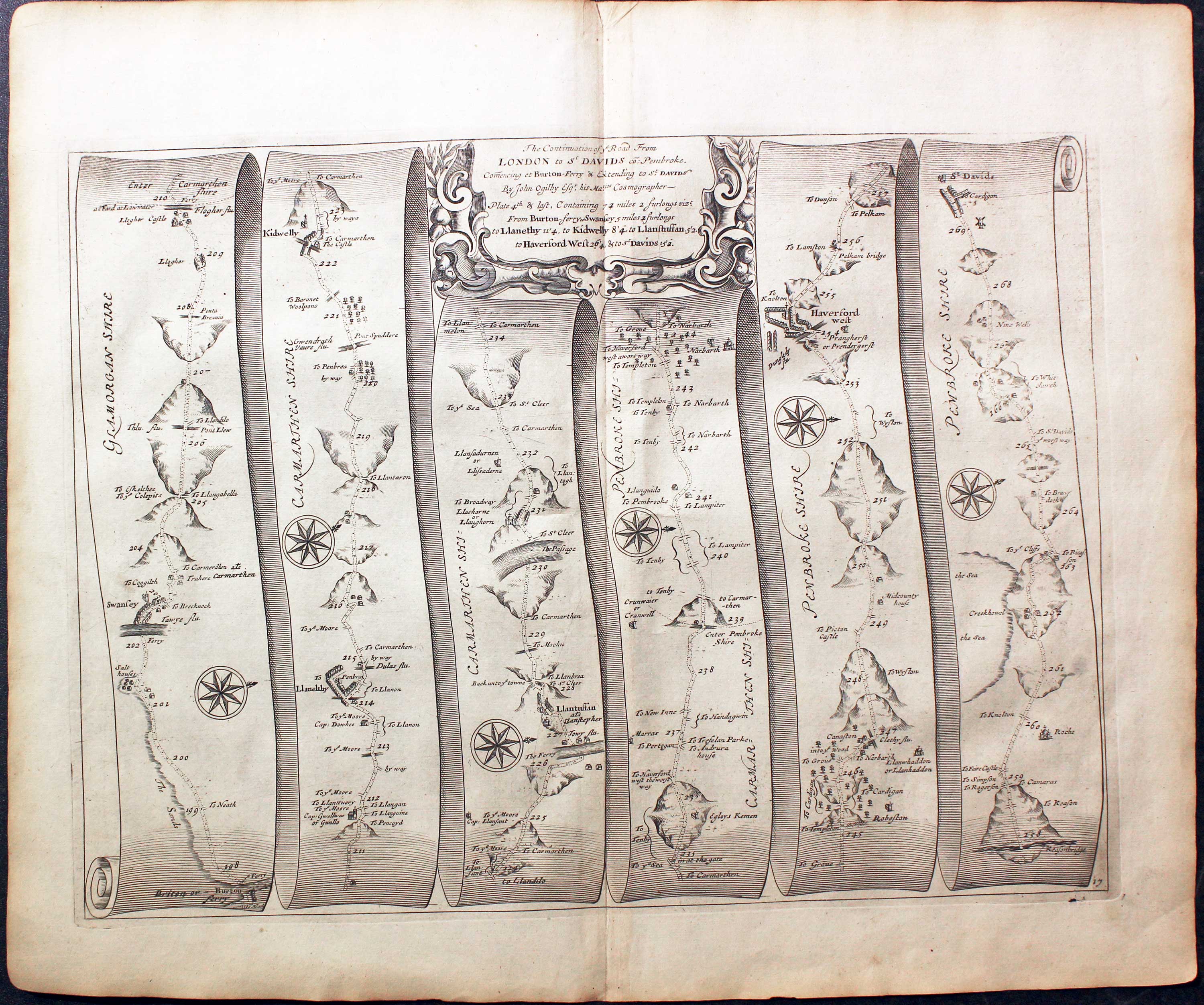 Plate 17 John Ogilby Road Map 1675