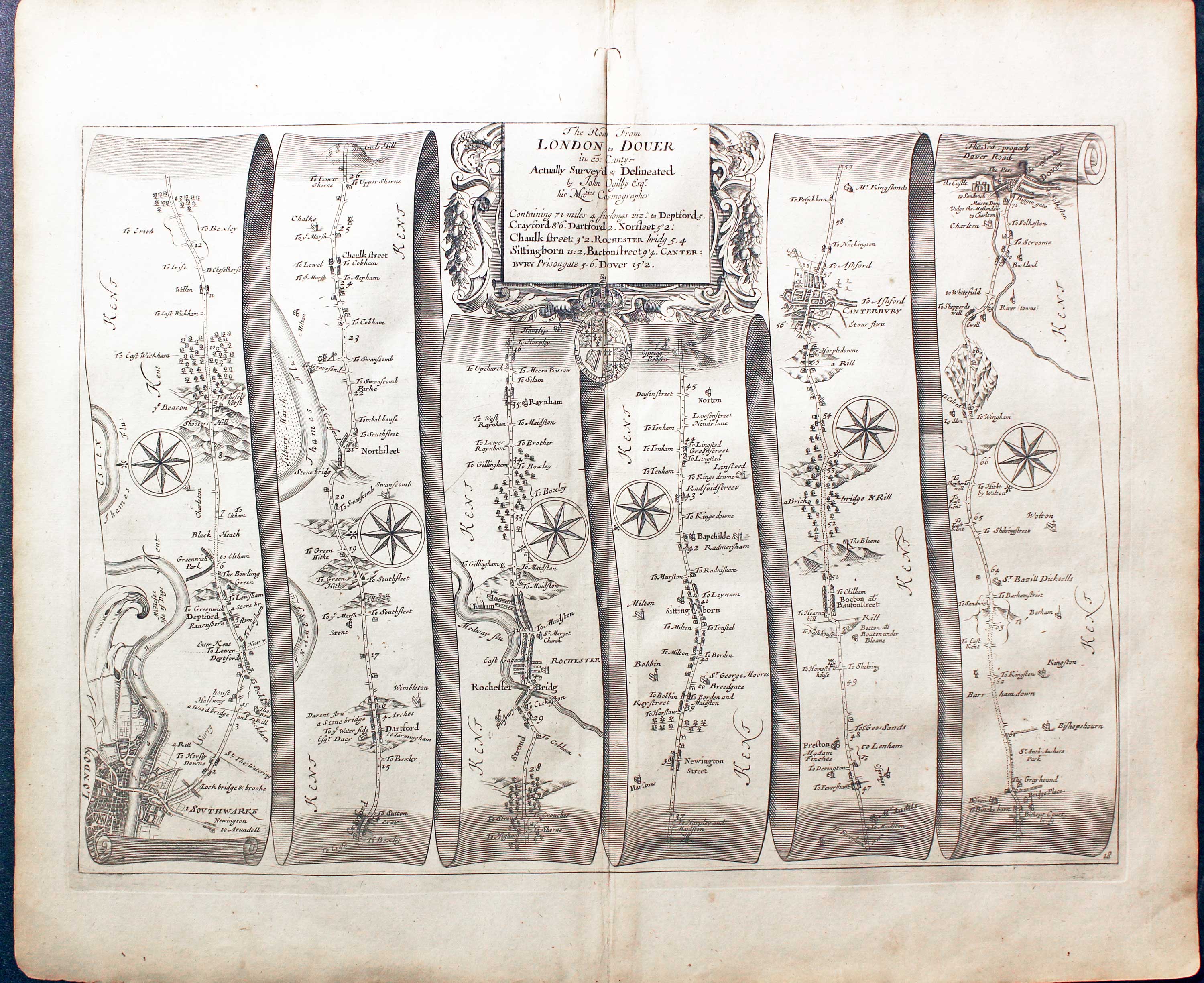 Plate 18 John Ogilby Road Map 1675