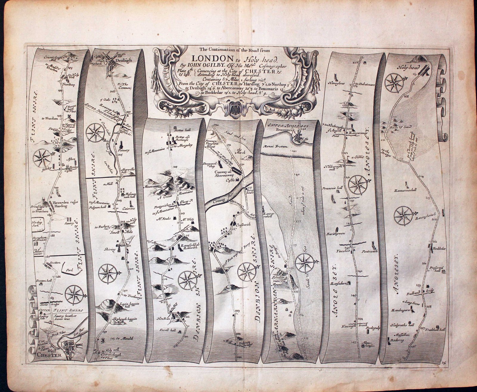 Antique Maps By John Ogilby Richard Nicholson Antique Maps By John Ogilby Richard Nicholson