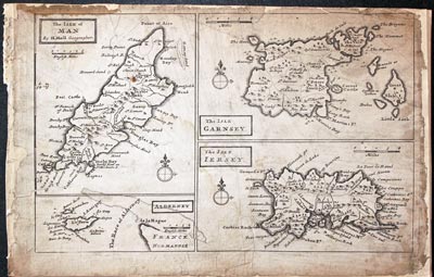 Isles of Man, Guernsey, Jersey and Sark Herman Moll 1724
