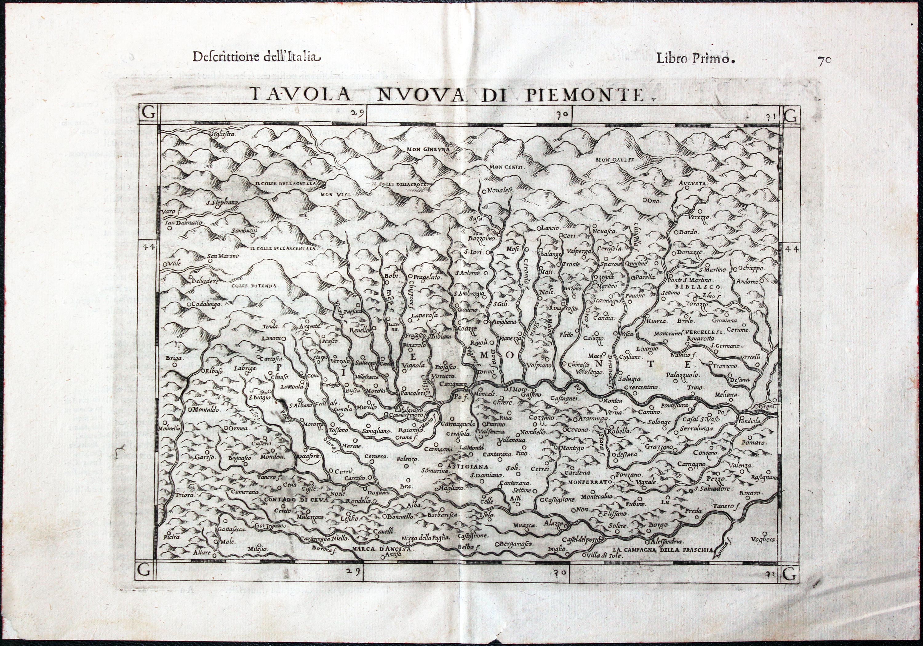 Piedmont Girolomo Ruscelli 1599  Piedmont Girolomo Ruscelli 1599