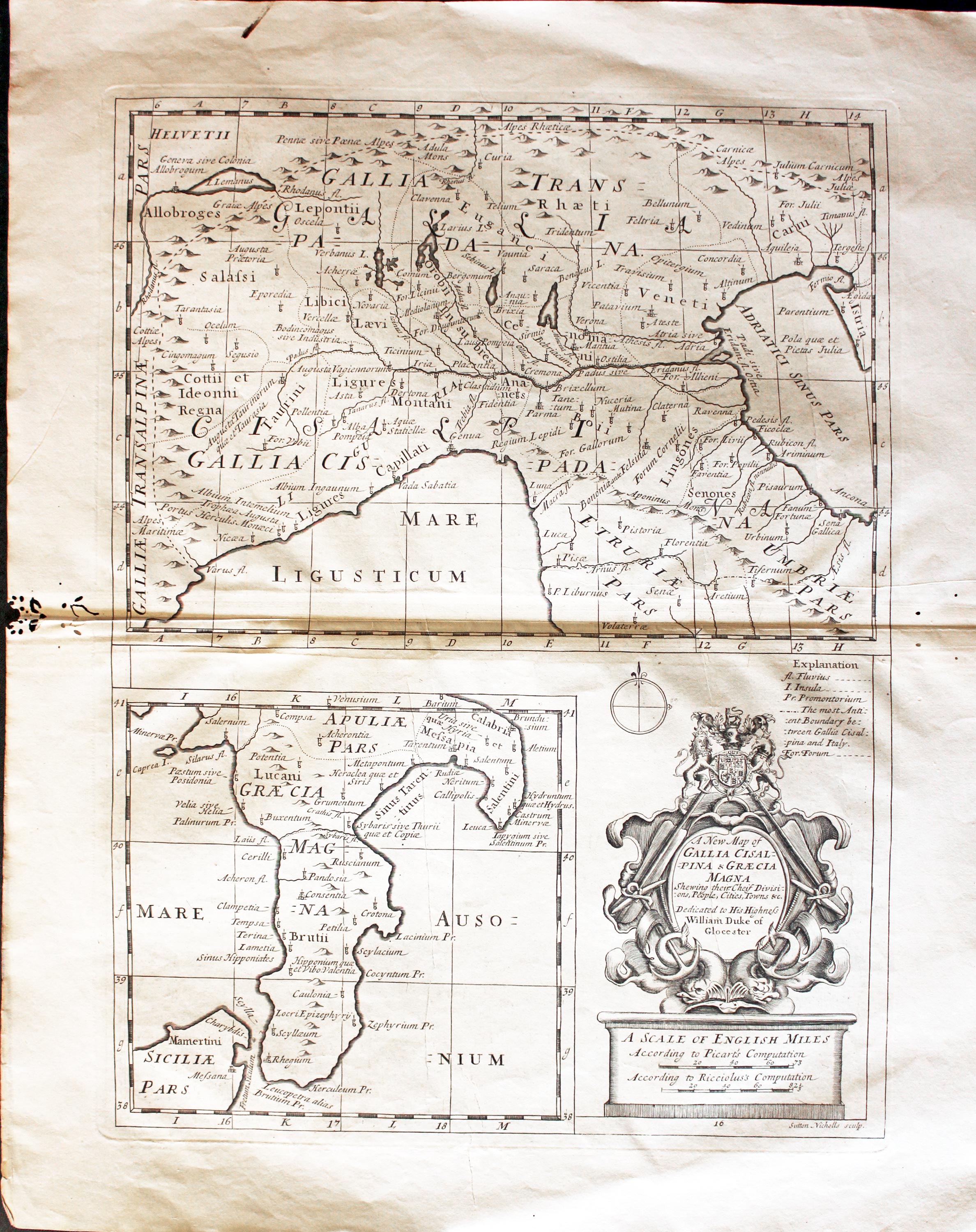 Parts of Italy, Edward Wells 1700  Parts of Italy, Edward Wells 1700