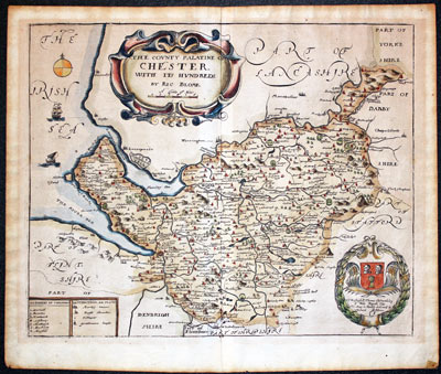 Map of Cheshire by Richard Blome, 1673