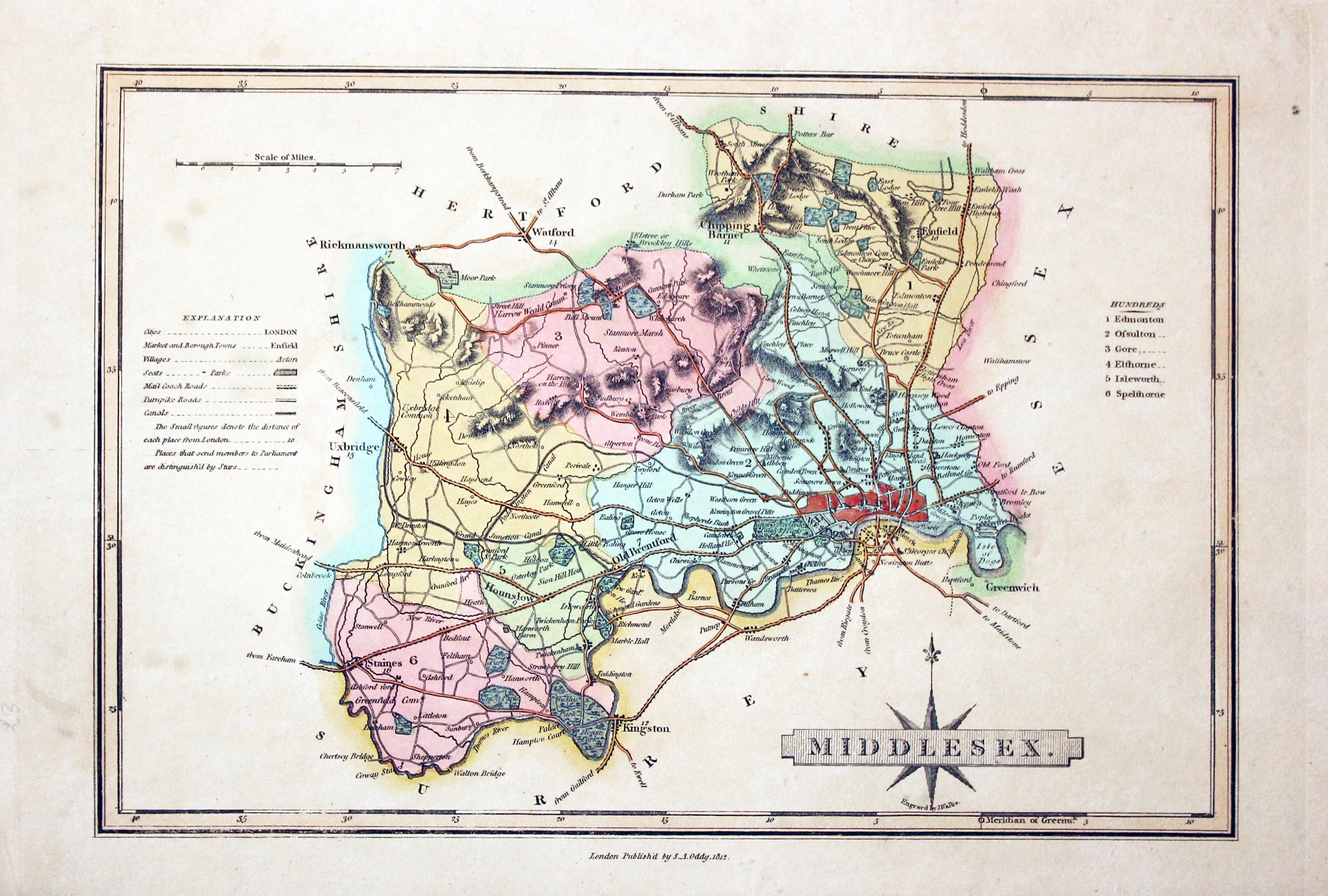 Middlesex, James Wallis and S. A. Oddy 1819  Middlesex, James Wallis and S. A. Oddy 1819