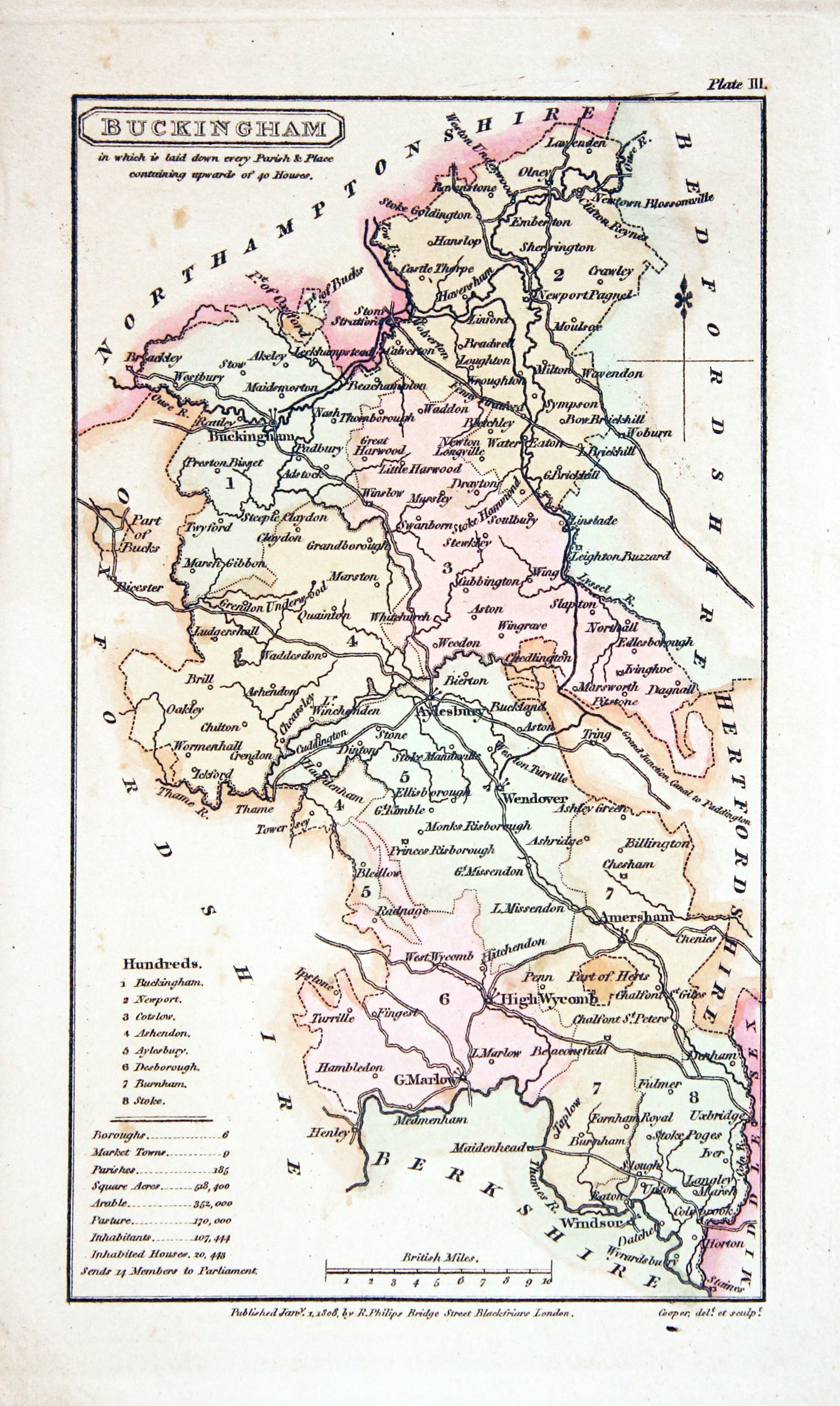 Buckinghamshire Benjamin Pitts Capper 1808
