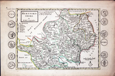 Hertfordshire, Herman Moll c.1739