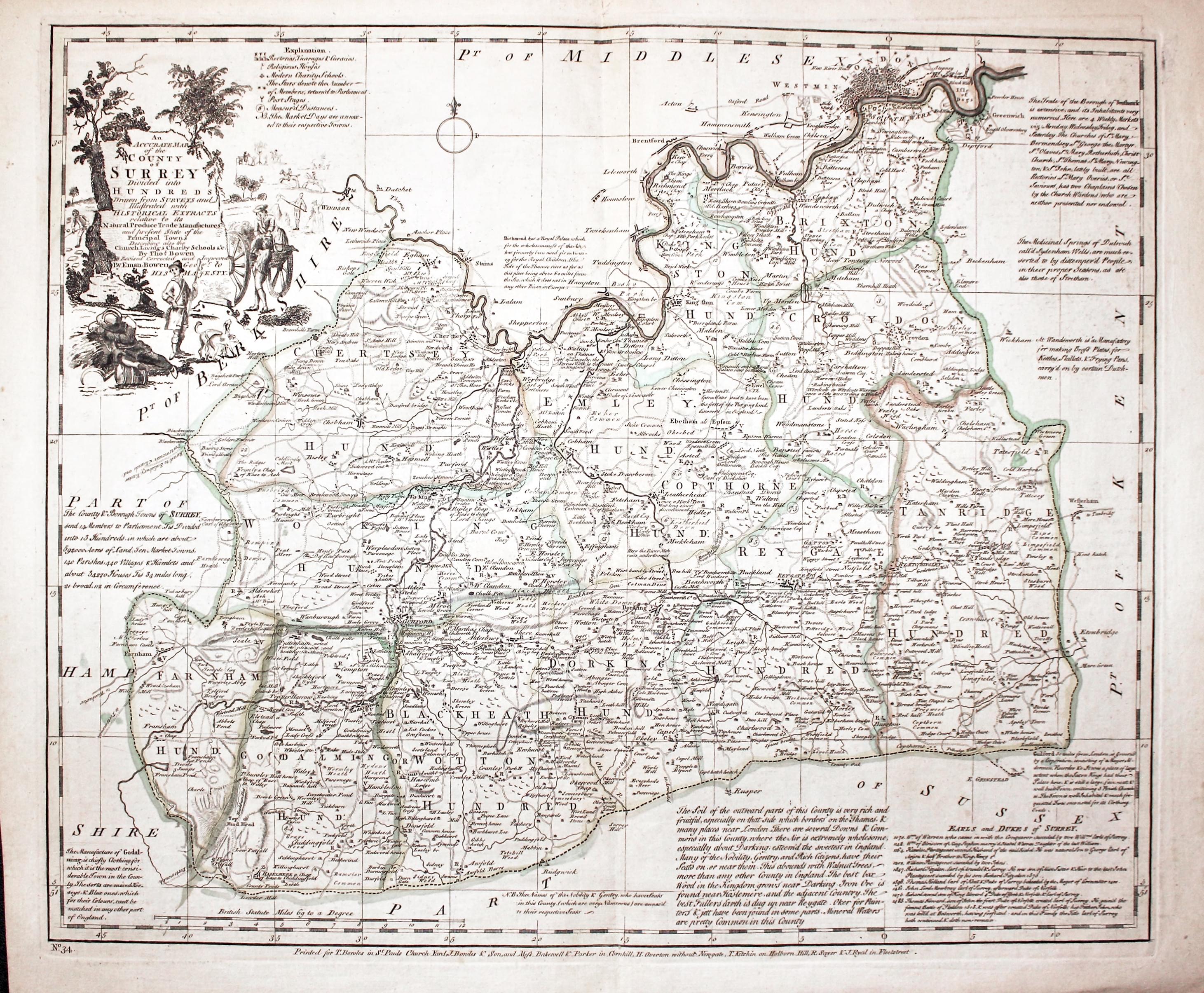 Surrey Emanuel and Thomas Bowen 1762  Surrey Emanuel and Thomas Bowen 1762