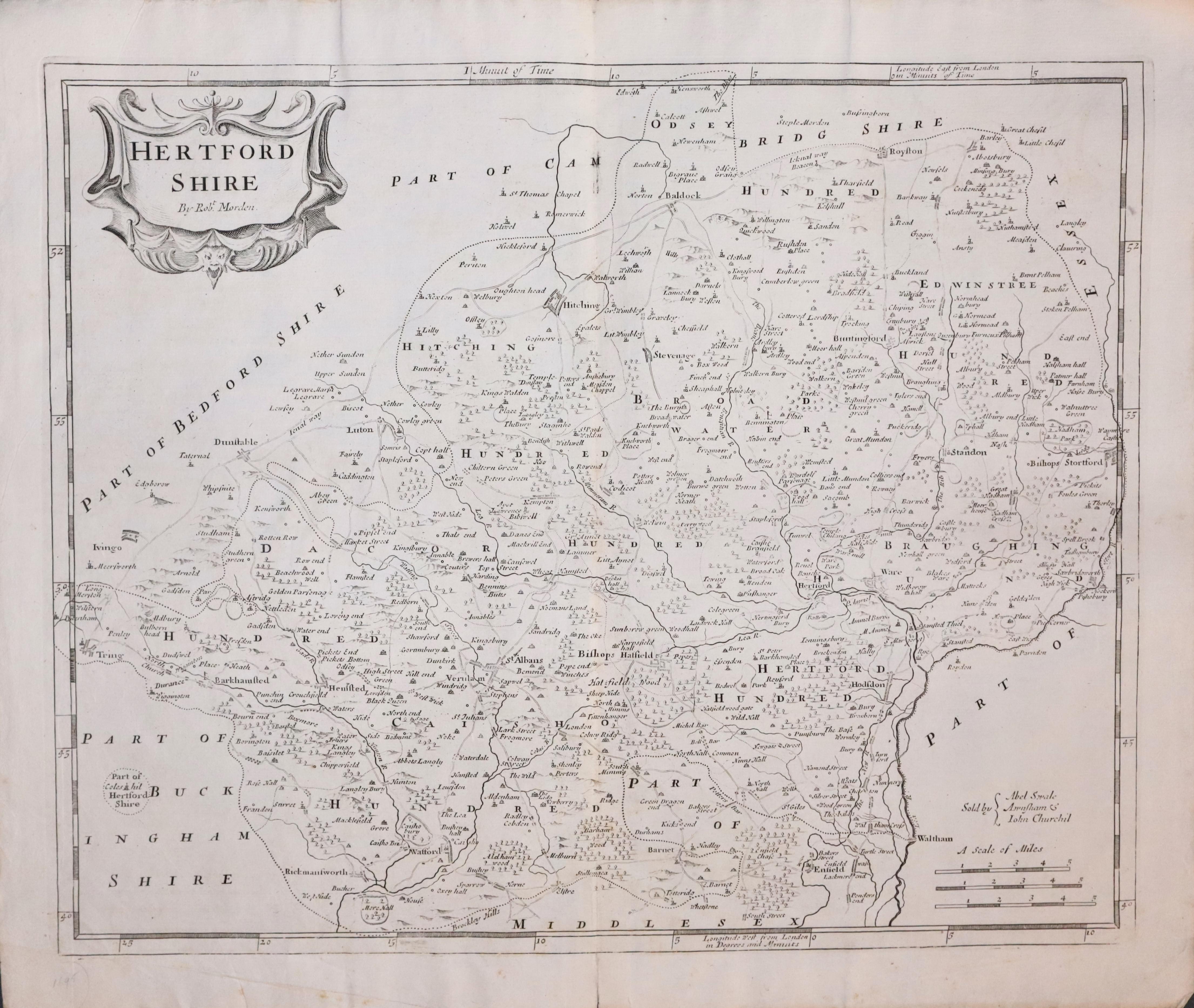Hertfordshire Robert Morden c.1722  Hertfordshire Robert Morden c.1722