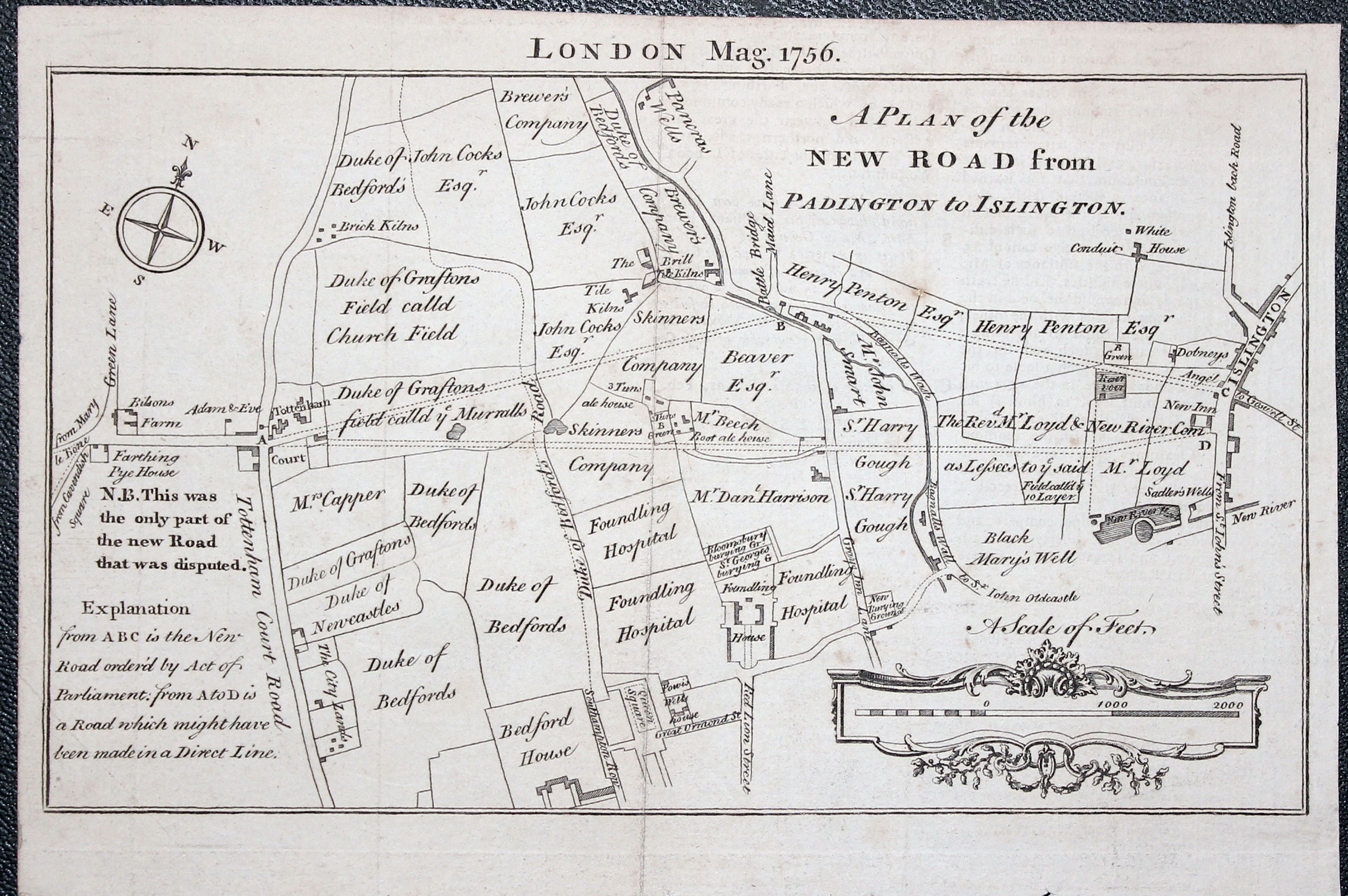 Plan of London, Creighton / Walker 1845
