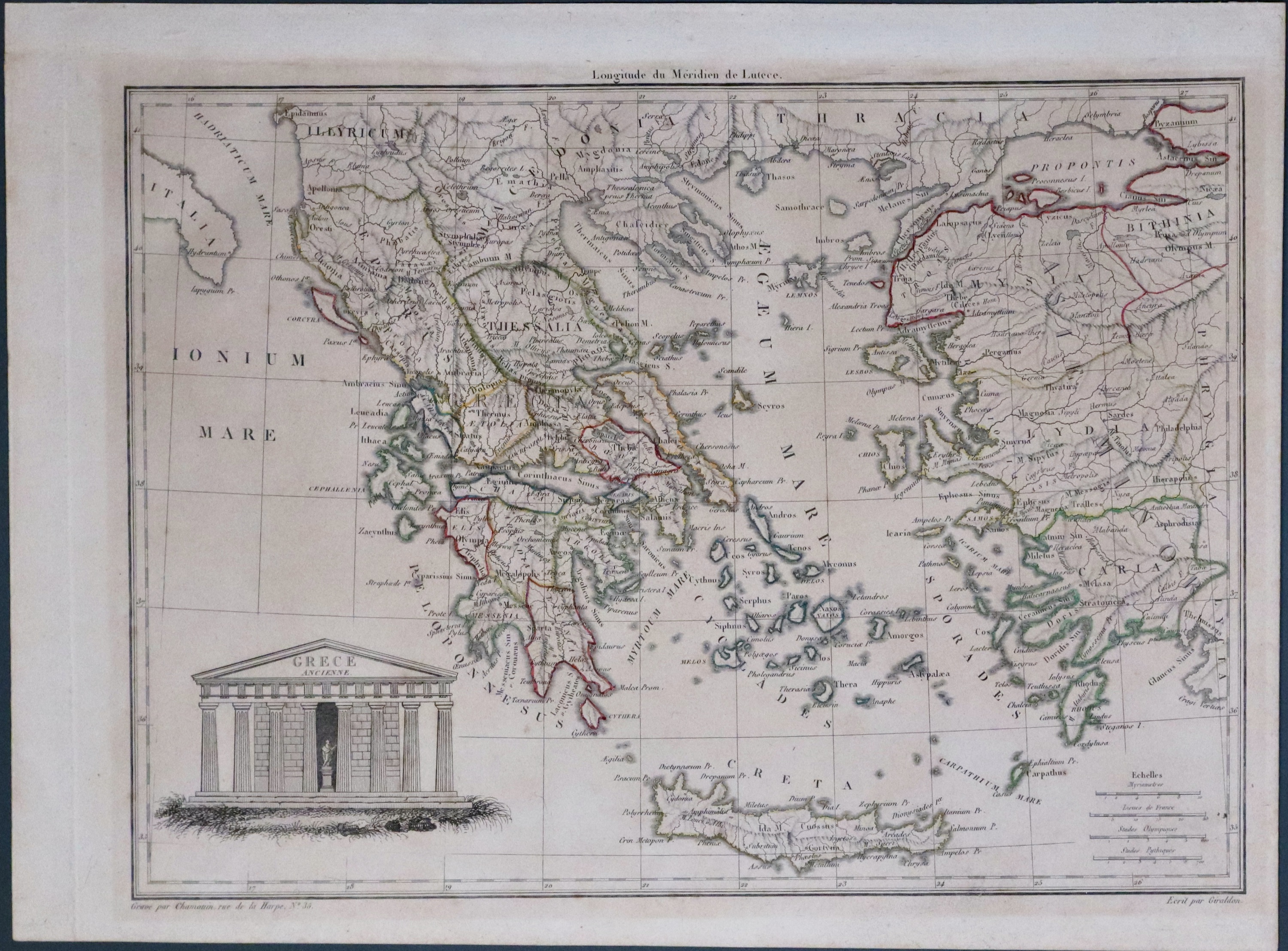 Map of Ancient Greece by Conrad Malte-Brun  Map of Ancient Greece by Conrad Malte-Brun