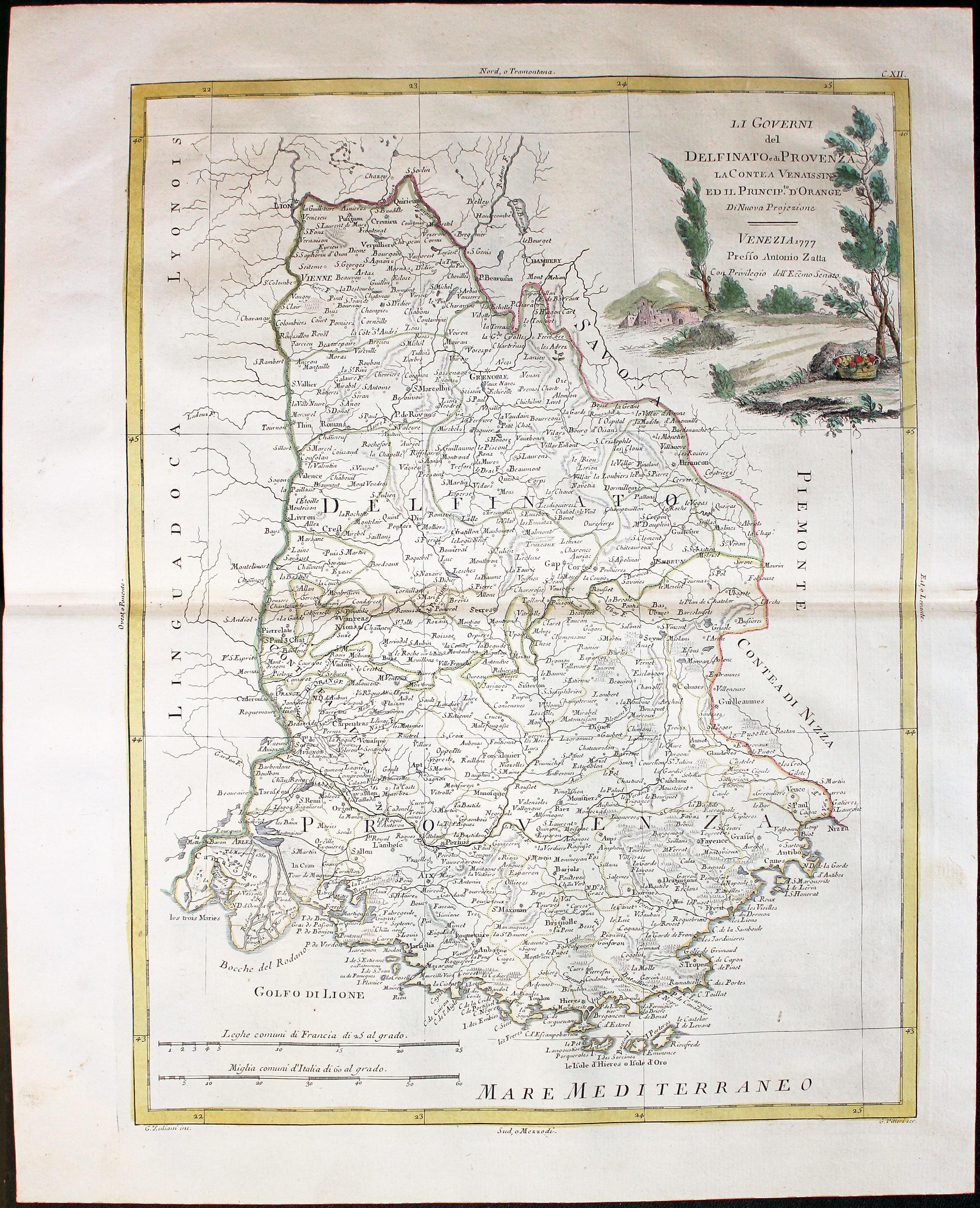 Dauphine and Provence, Antonio Zatta c.1780  Dauphine and Provence, Antonio Zatta c.1780