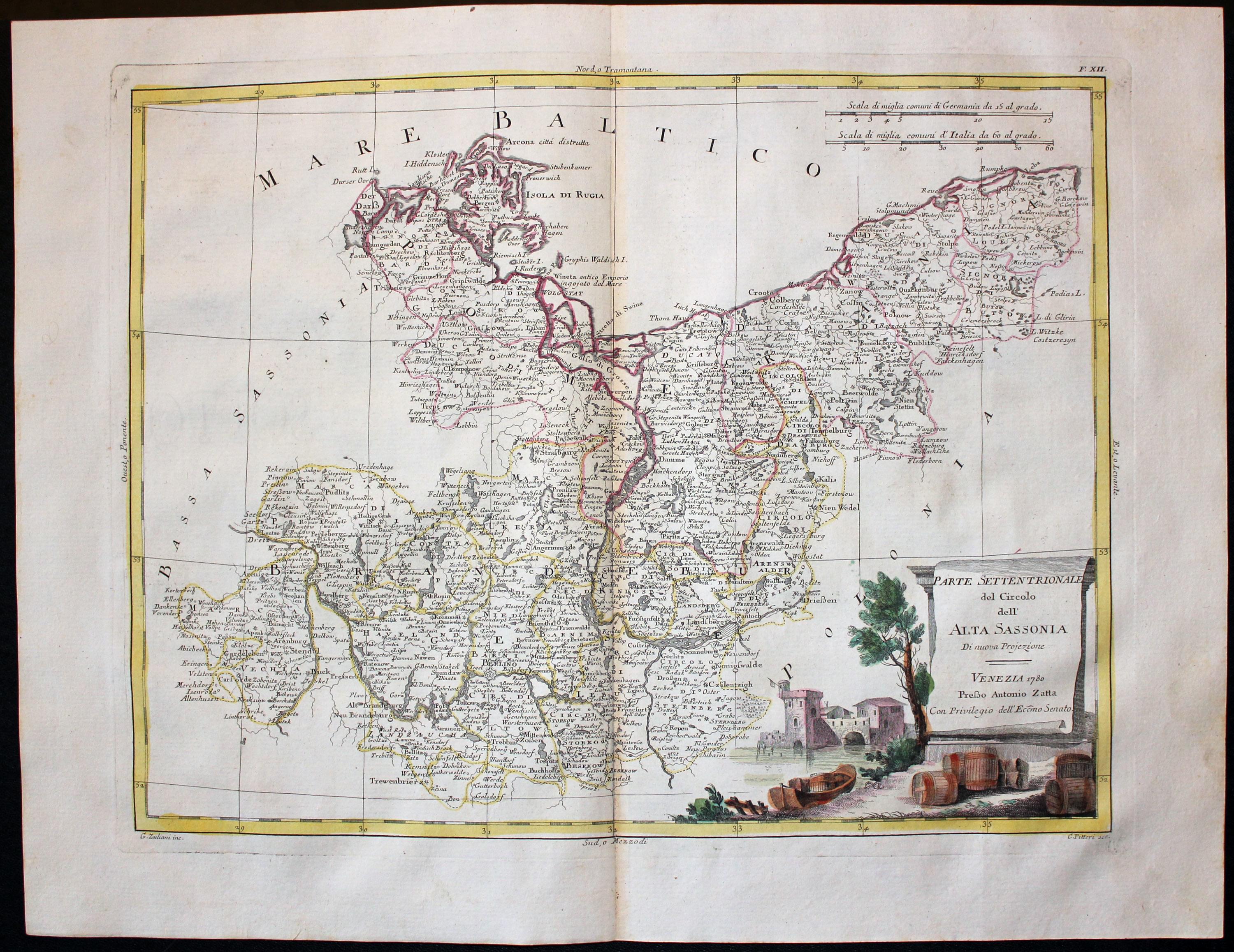 Brandenburg & Pomerania, Antonio Zatta c.1780  Brandenburg & Pomerania, Antonio Zatta c.1780