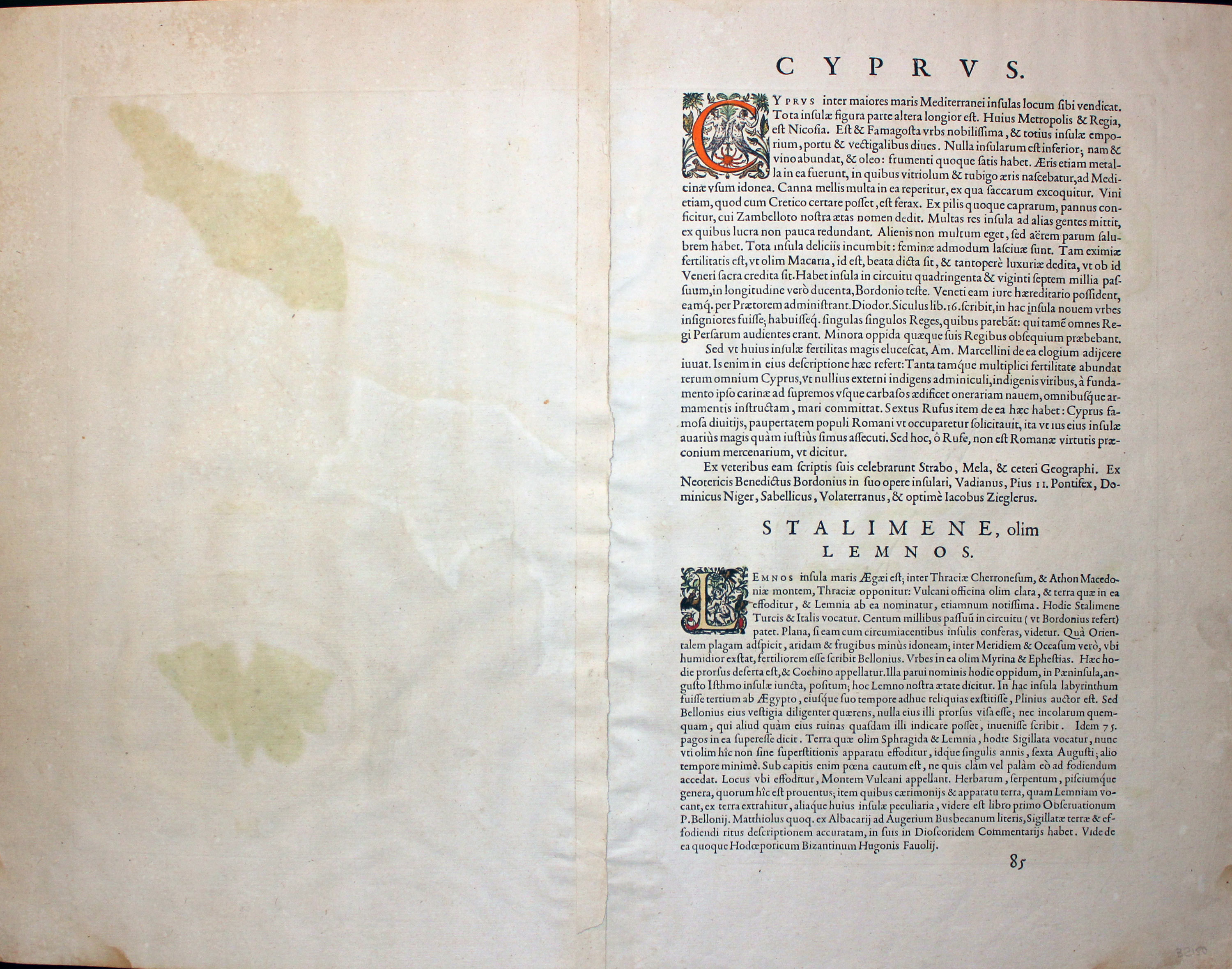 Text for Cyprus Abraham Otelius 1592