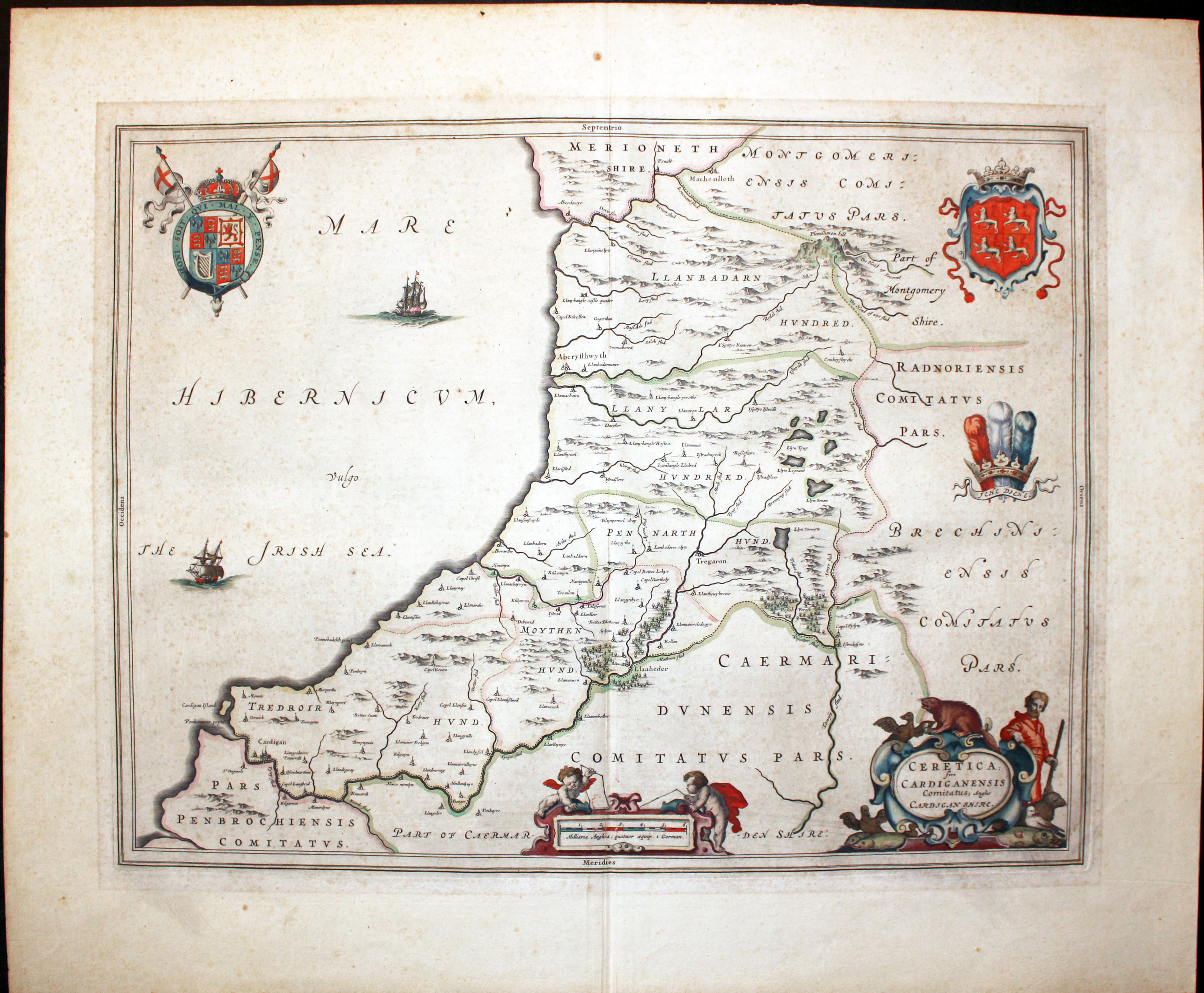 Cardiganshire Joan Blaeu 1645  Cardiganshire Joan Blaeu 1645