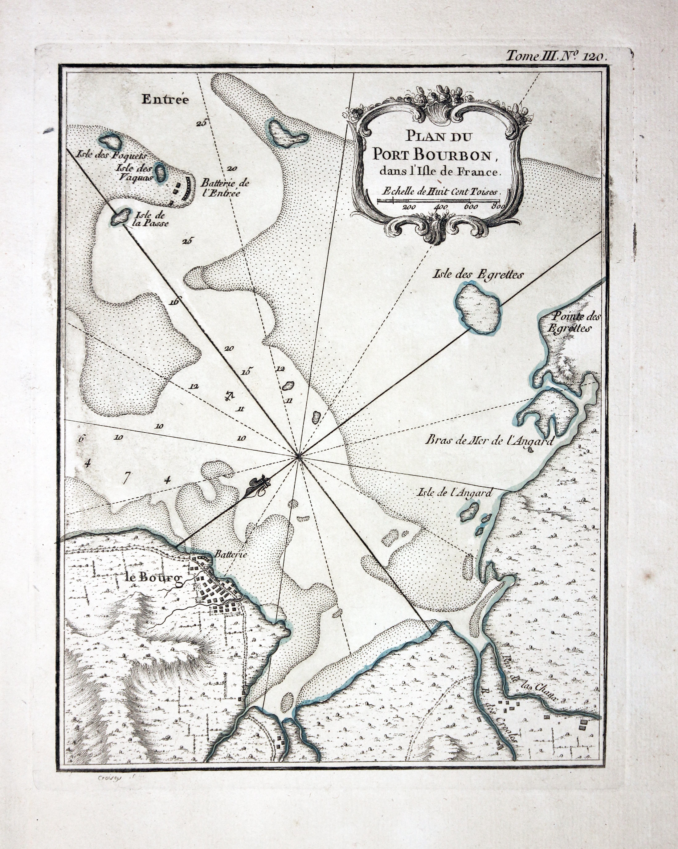 Port Bourbon, Islands of Reunion J. N. Bellin 1764  Port Bourbon, Islands of Reunion J. N. Bellin 1764