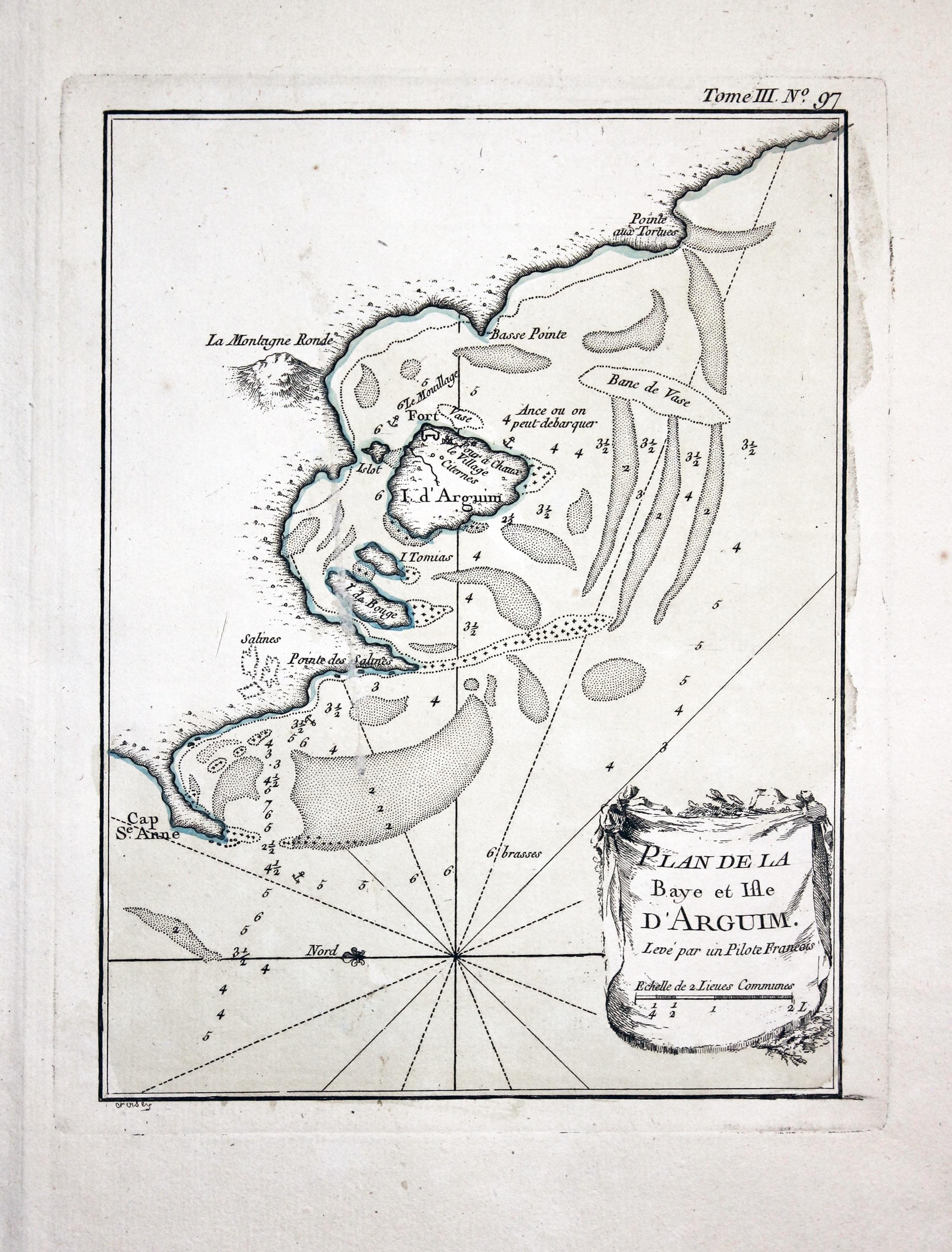 Arguin, West Africa, Jacques Nicholas Bellin, 1764