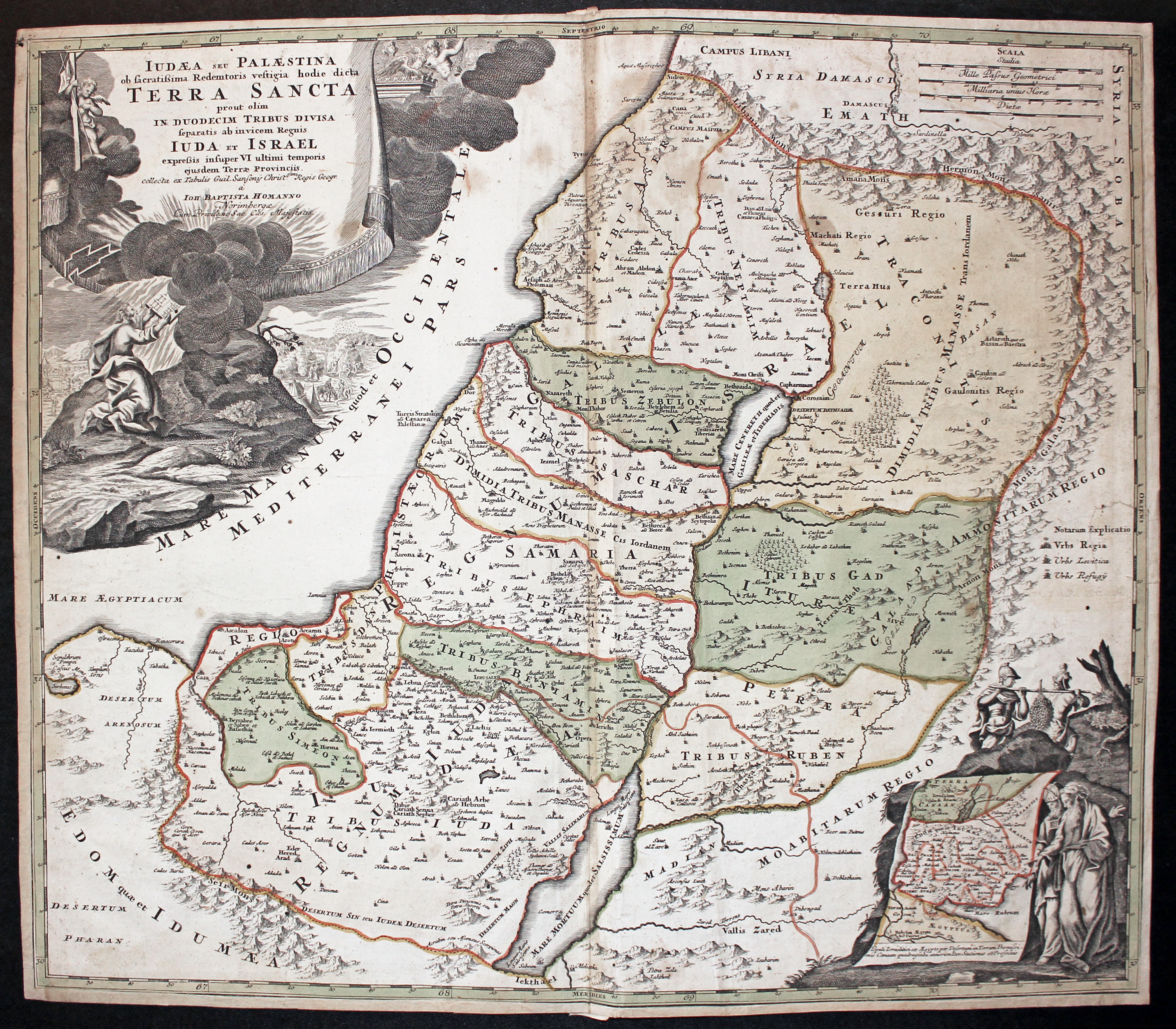 Holy Land, Johann Baptist Homann, c.1740  Holy Land, Johann Baptist Homann, c.1740