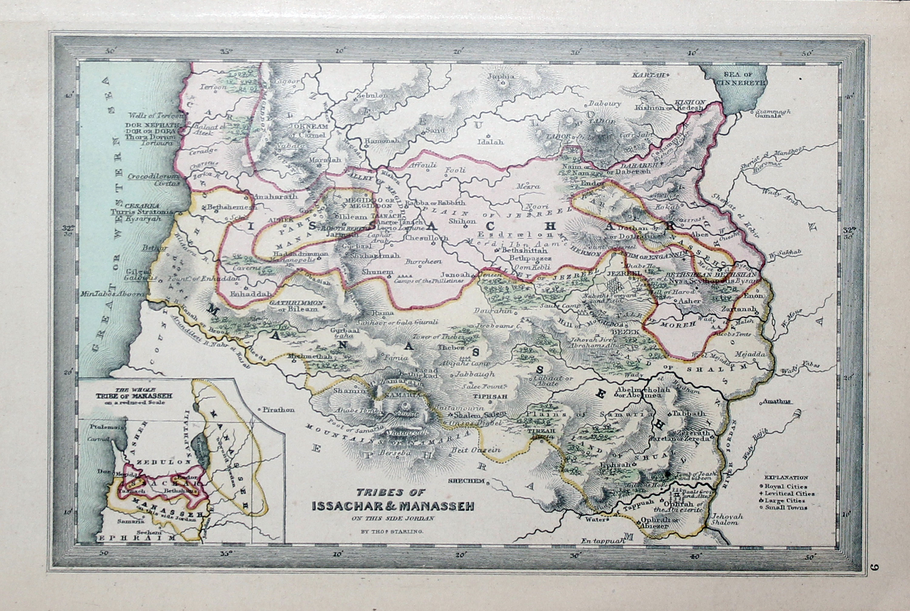 Tribes of Issachar and Manassen, Thomas Starling, 1850.  Tribes of Issachar and Manassen, Thomas Starling, 1850.