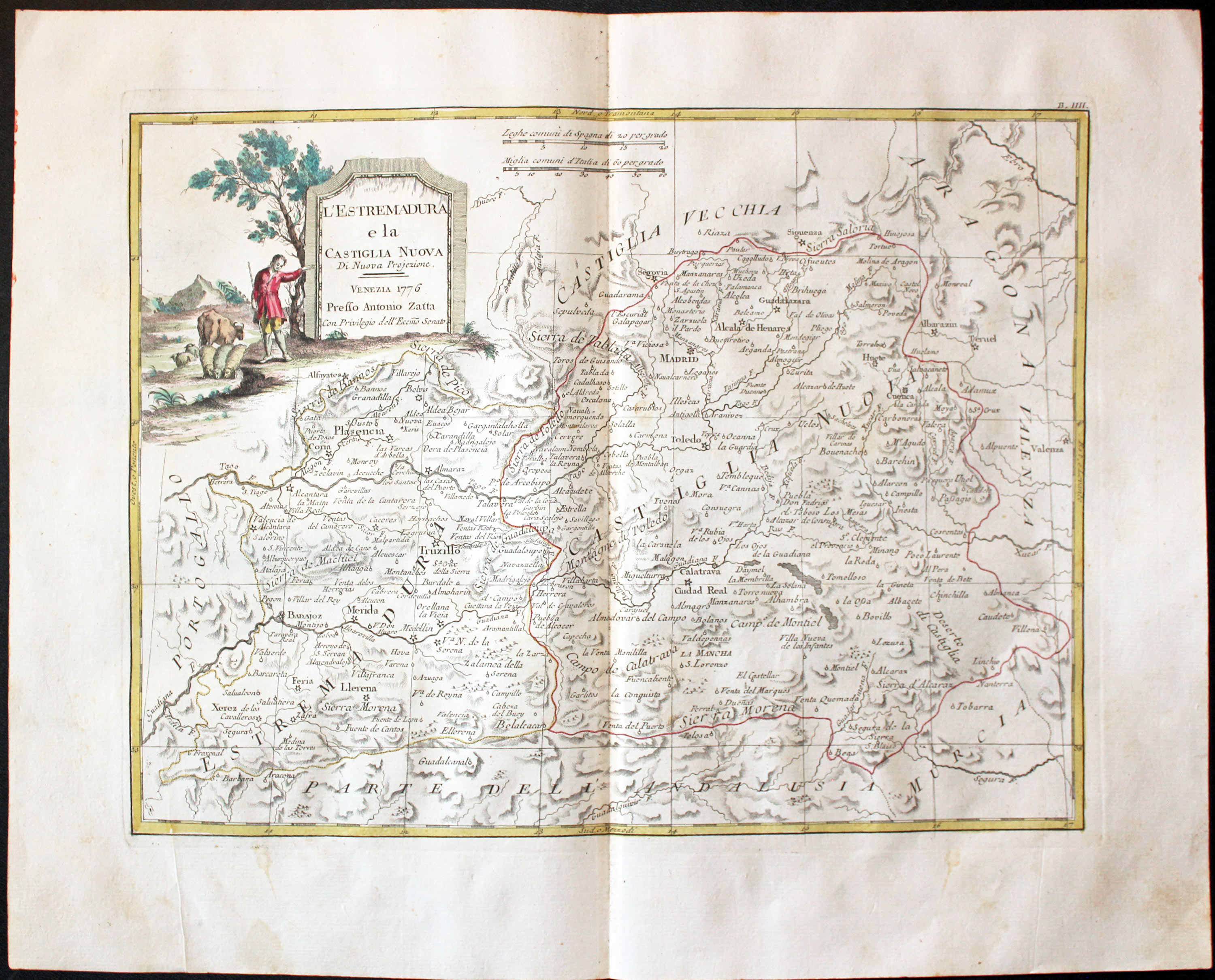 Central Spain, Antonio Zatta 1777  Central Spain, Antonio Zatta 1777