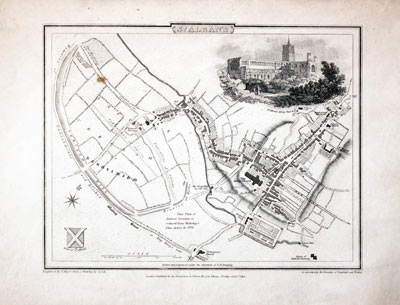 Plan of St. Albans, George Cole and John Roper, 1810