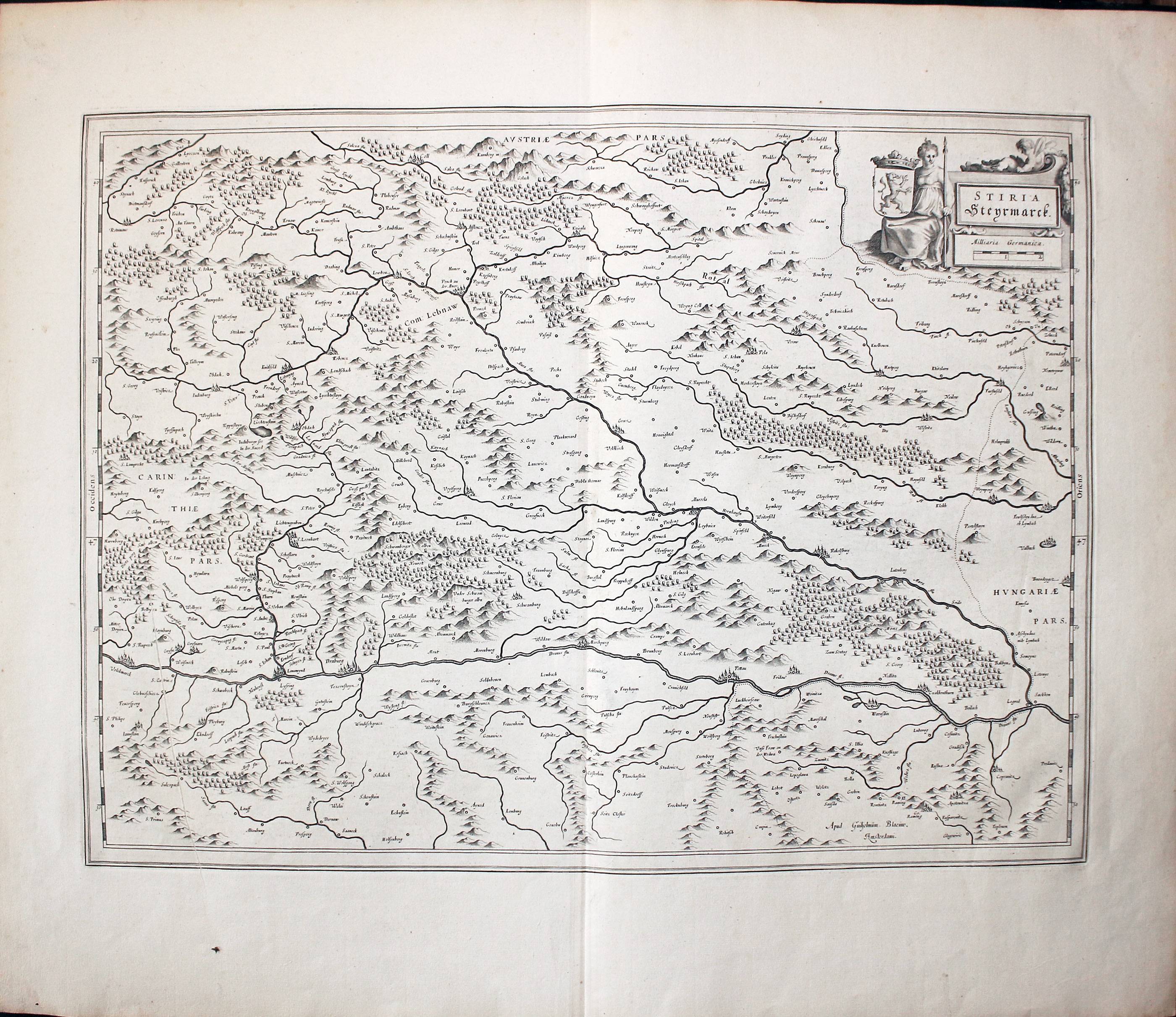 Styria Austria, W. J. Blaeu c.1650