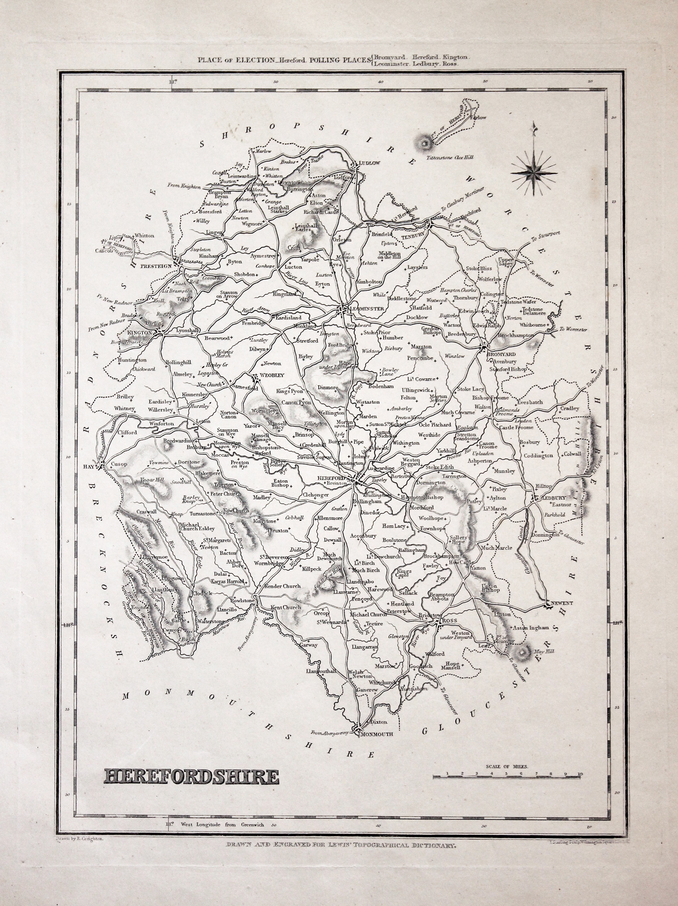 Herefordshire, Samuel Lewis, c.1840
