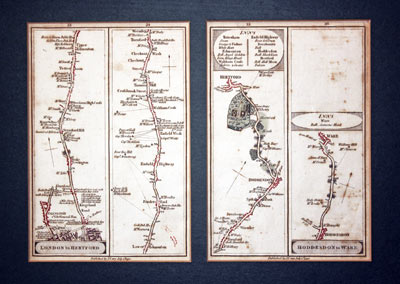 Road Map London to Hertford John Cary 1790