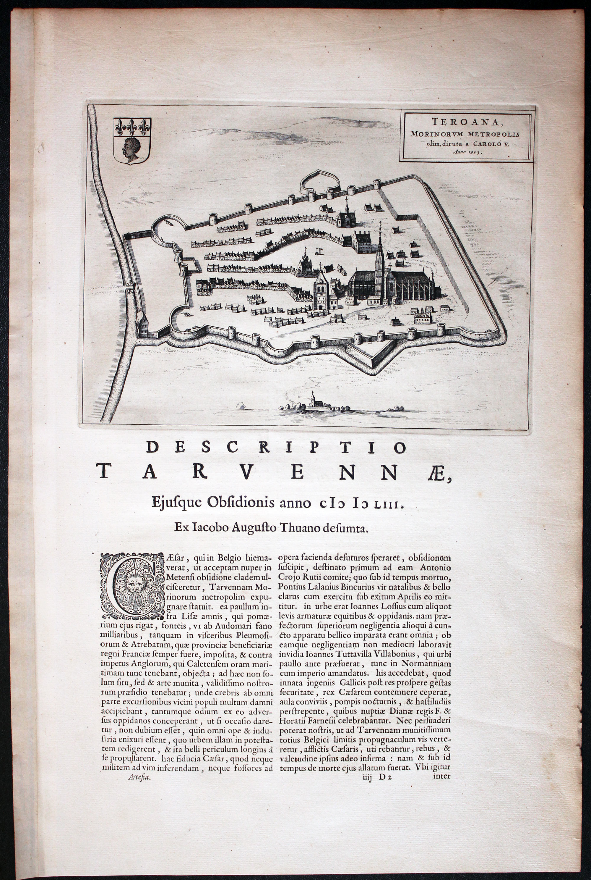 Thérouanne, Calais, Joan Blaeu, 1649  Thérouanne, Calais, Joan Blaeu, 1649