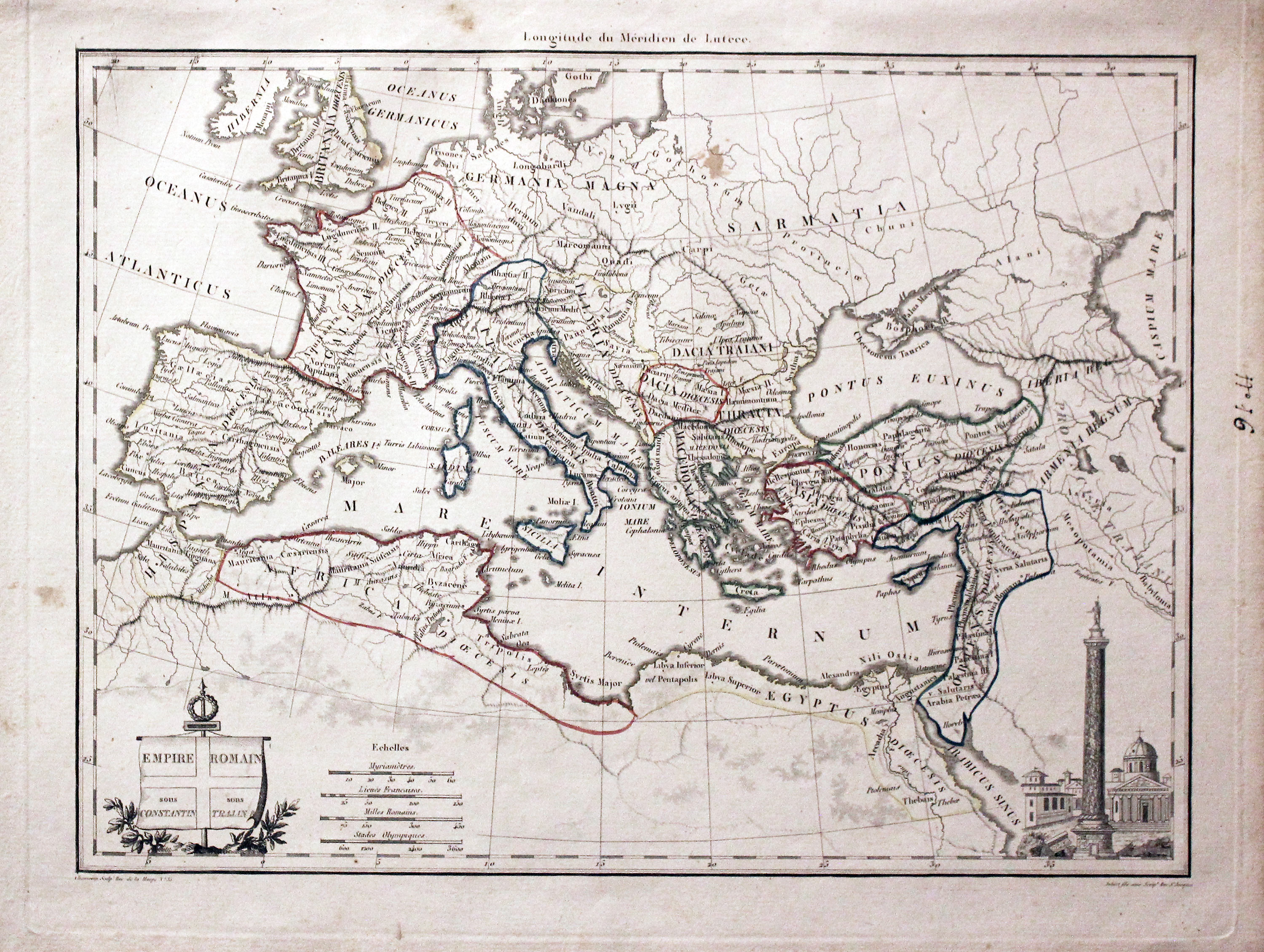 The Roman Empire, Conrad Malte-Brun 1837  The Roman Empire, Conrad Malte-Brun 1837