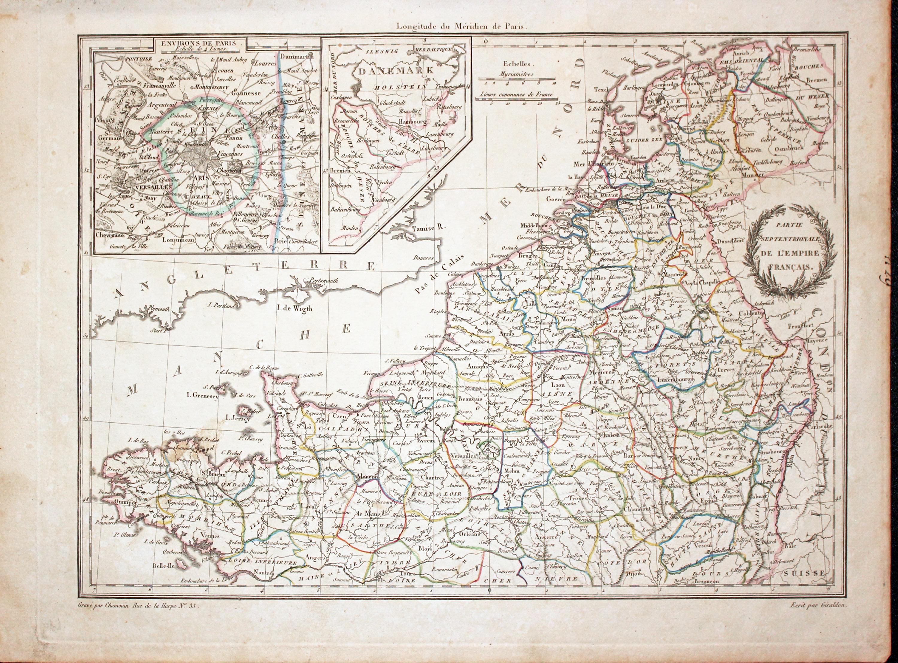 North West France, Conrad Malte-Brun, 1812  North West France, Conrad Malte-Brun, 1812