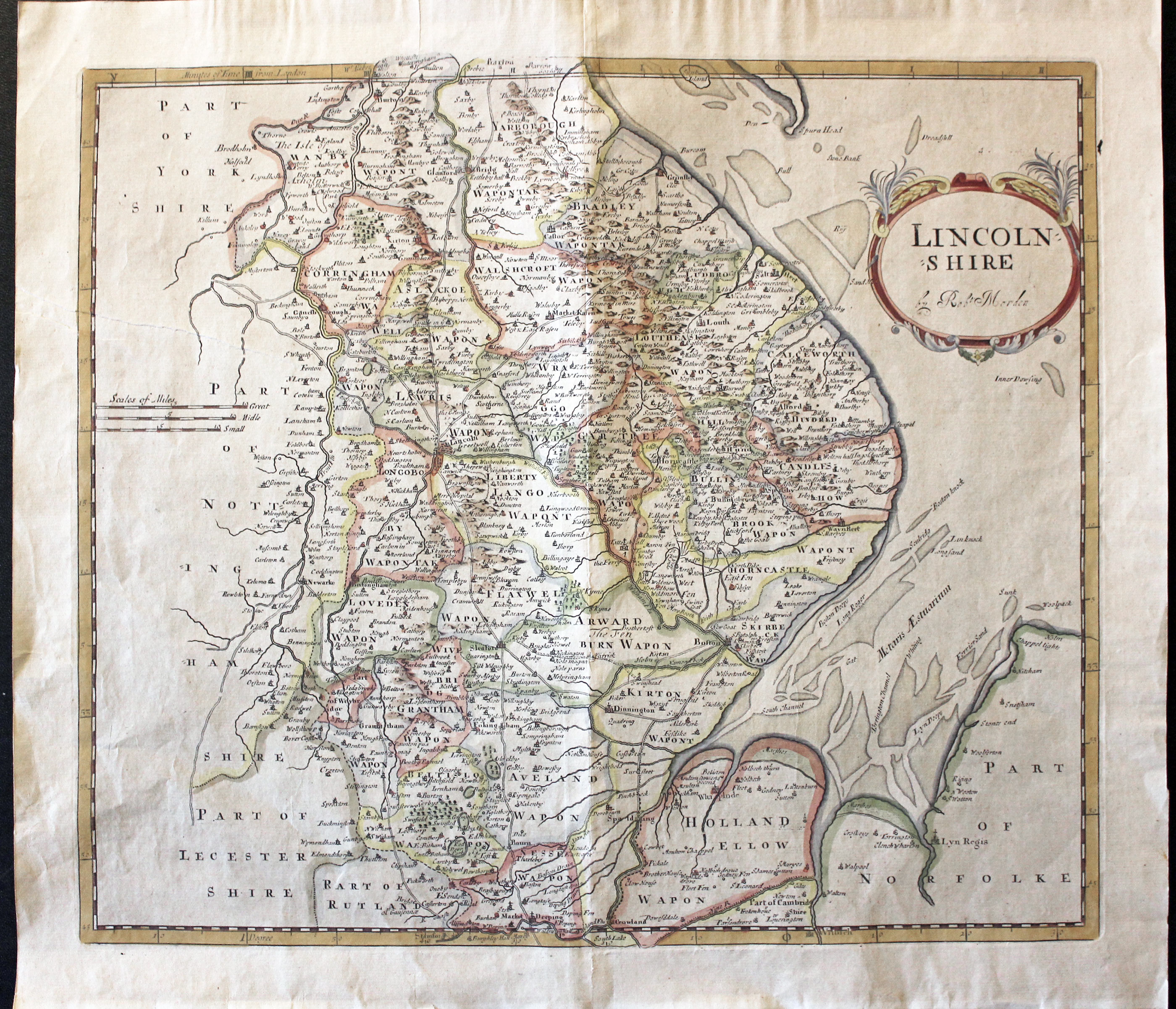 Lincolnshire by Robert Morden, c.1753