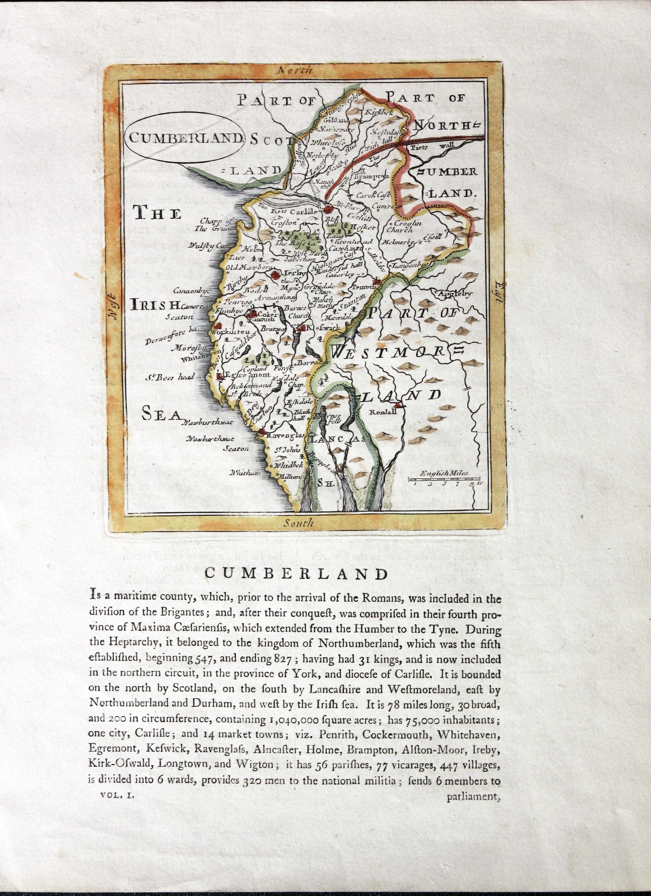 Cumberland , John Seller c.1787  Cumberland , John Seller c.1787