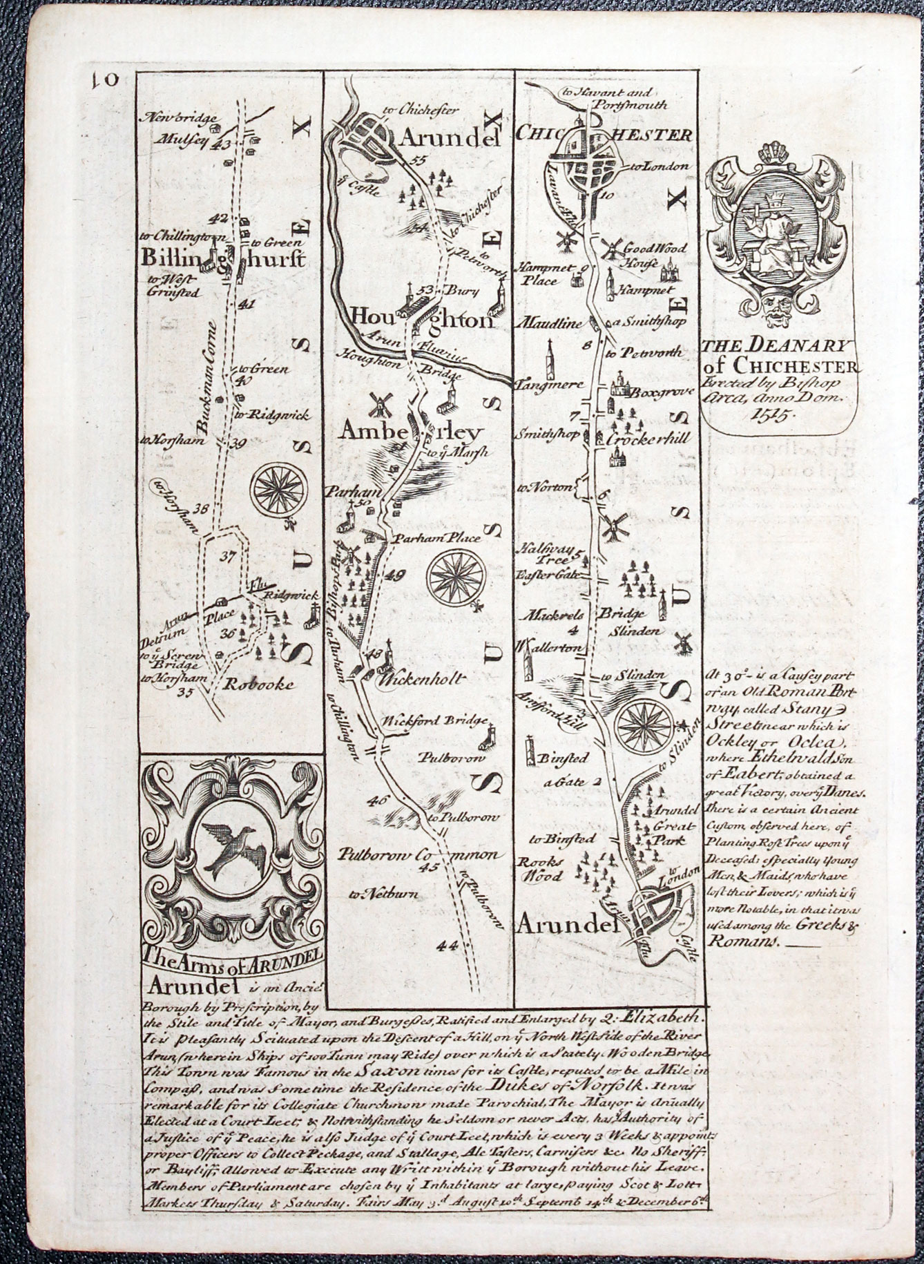 Road Map Plate 10 John Owen and Emanuel Bowen 1755  Road Map Plate 10 John Owen and Emanuel Bowen 1755