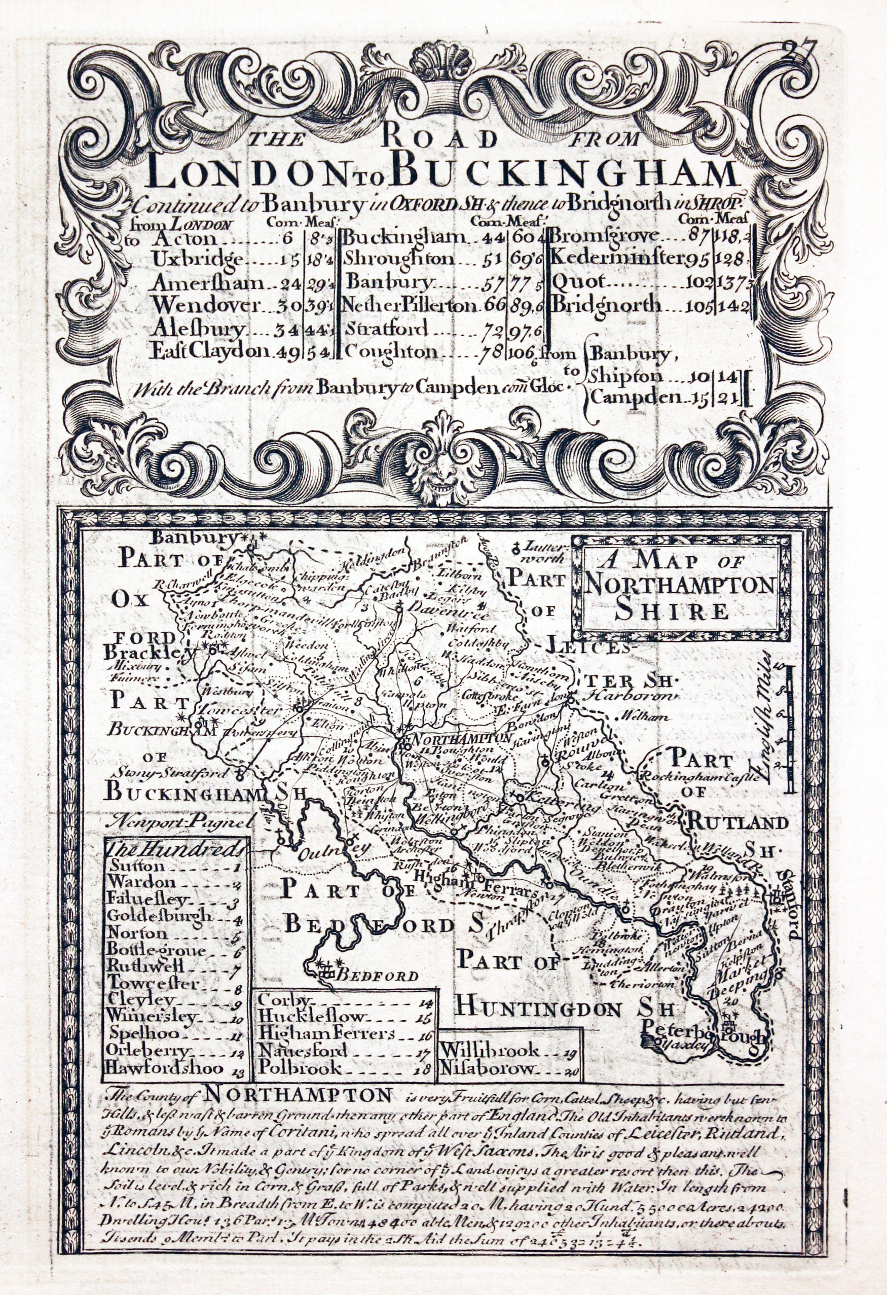 Plate 27 Northamptonshire John Owen and Emanuel Bowen 1755  Plate 27 Northamptonshire John Owen and Emanuel Bowen 1755