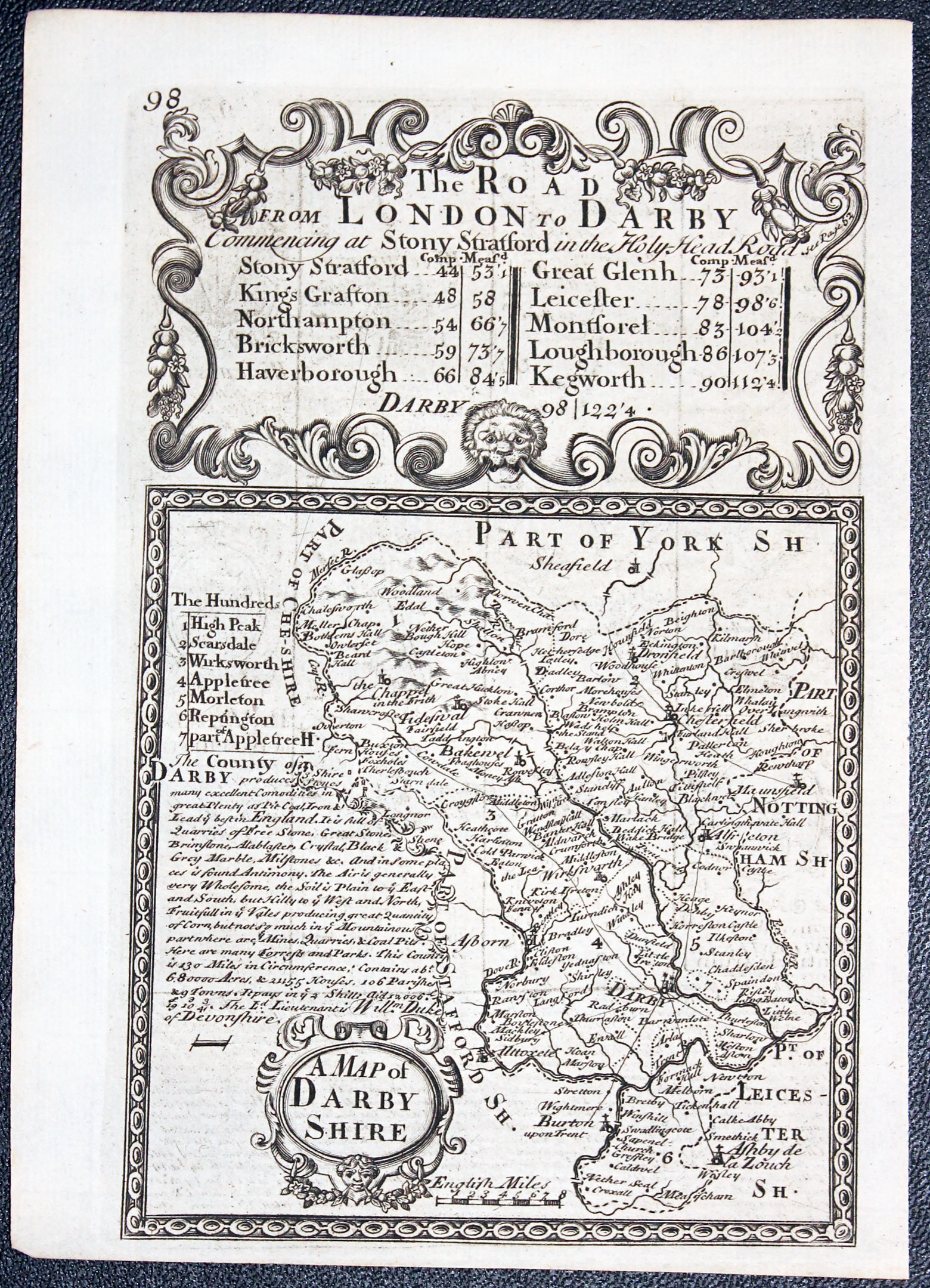 Derbyshire, John Owen and Emanuel Bowen, 1753