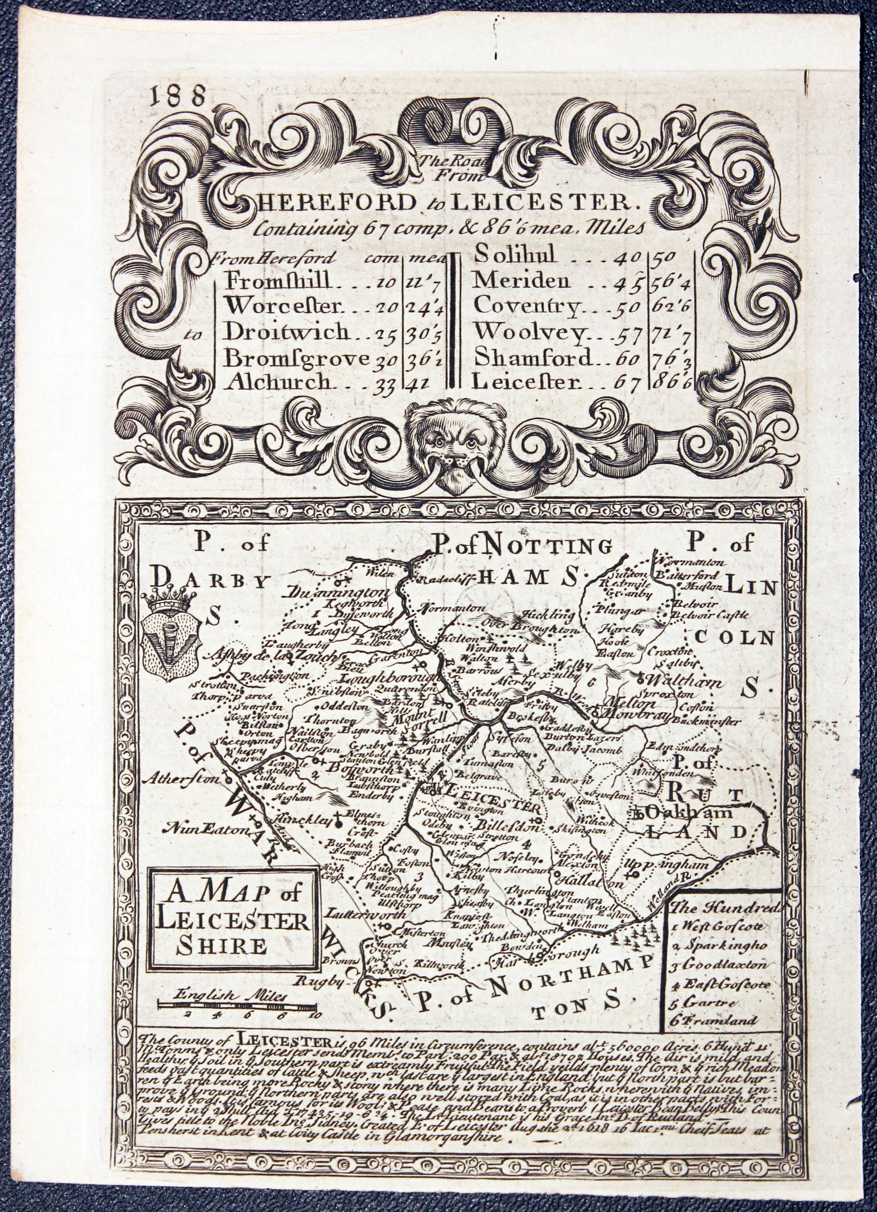 Map of Leicestershire by John Owen and Emanuel Bowen, 1753  Map of Leicestershire by John Owen and Emanuel Bowen, 1753