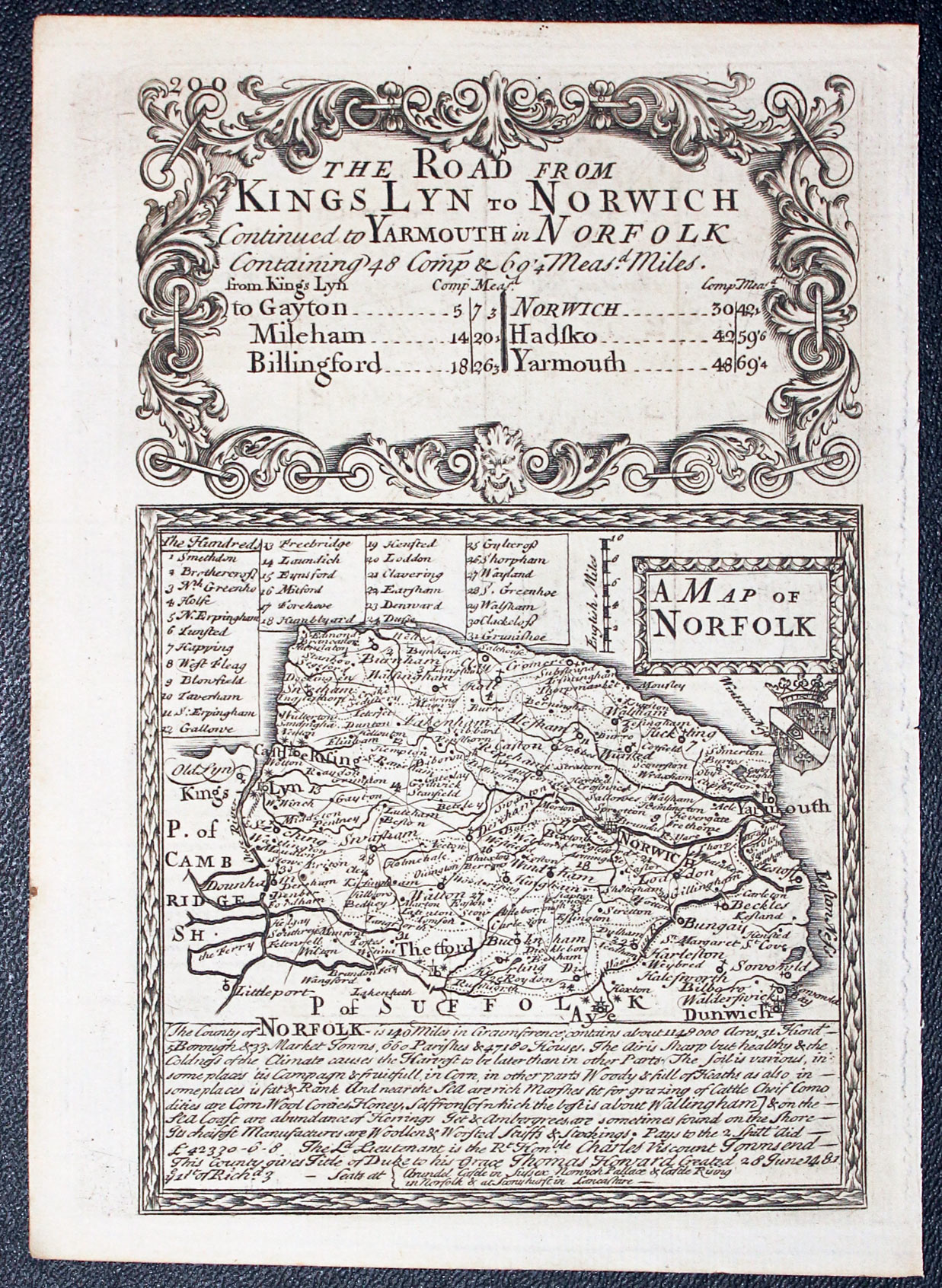 Road Map from Ixworth in Suffolk to Harwich by John Owen and Emanuel Bowen, 1753  Road Map from Ixworth in Suffolk to Harwich by John Owen and Emanuel Bowen, 1753