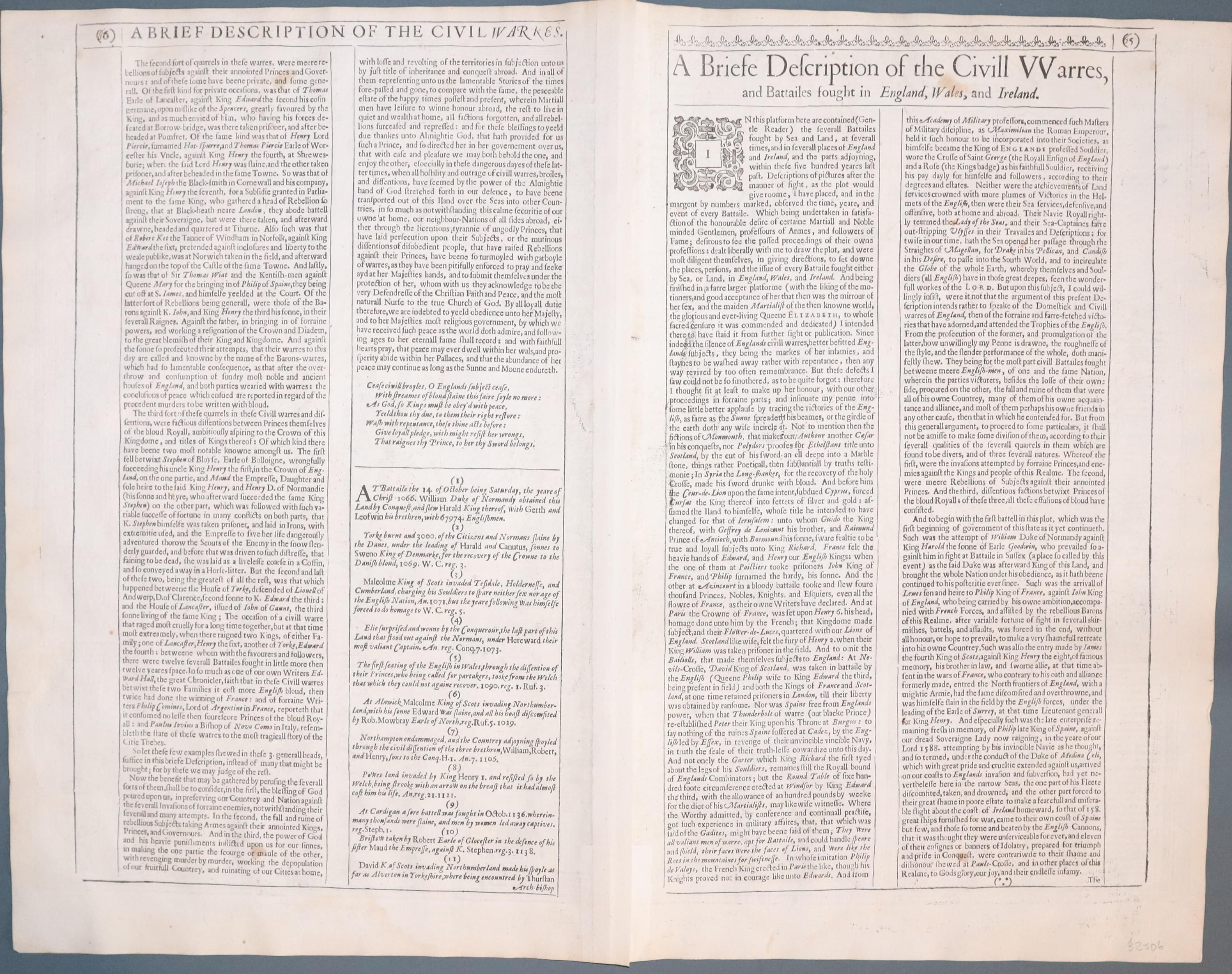The Invasions of England and Wales, John Speed 1646