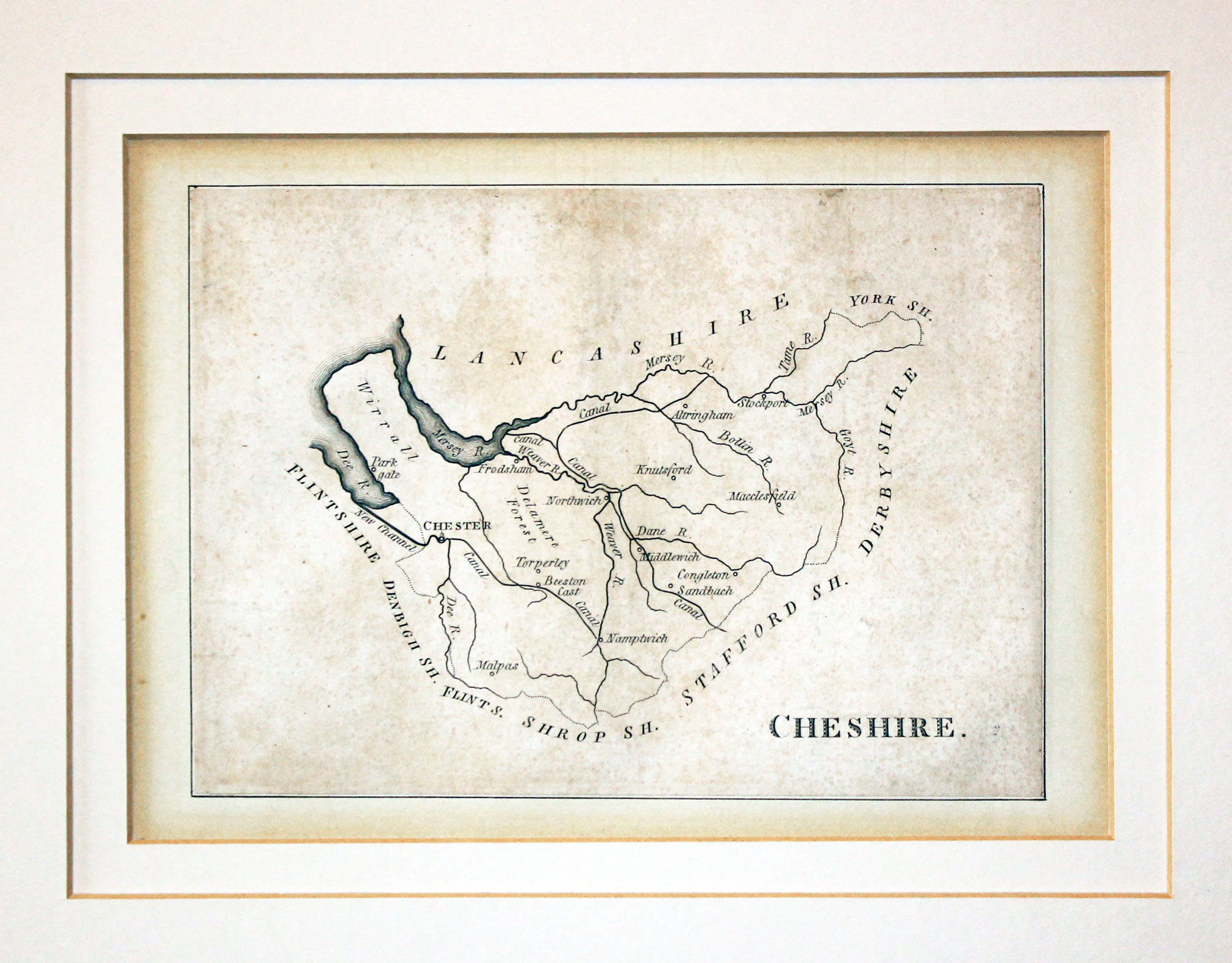 Map of Cheshire, John Aiken c.1790  Map of Cheshire, John Aiken c.1790